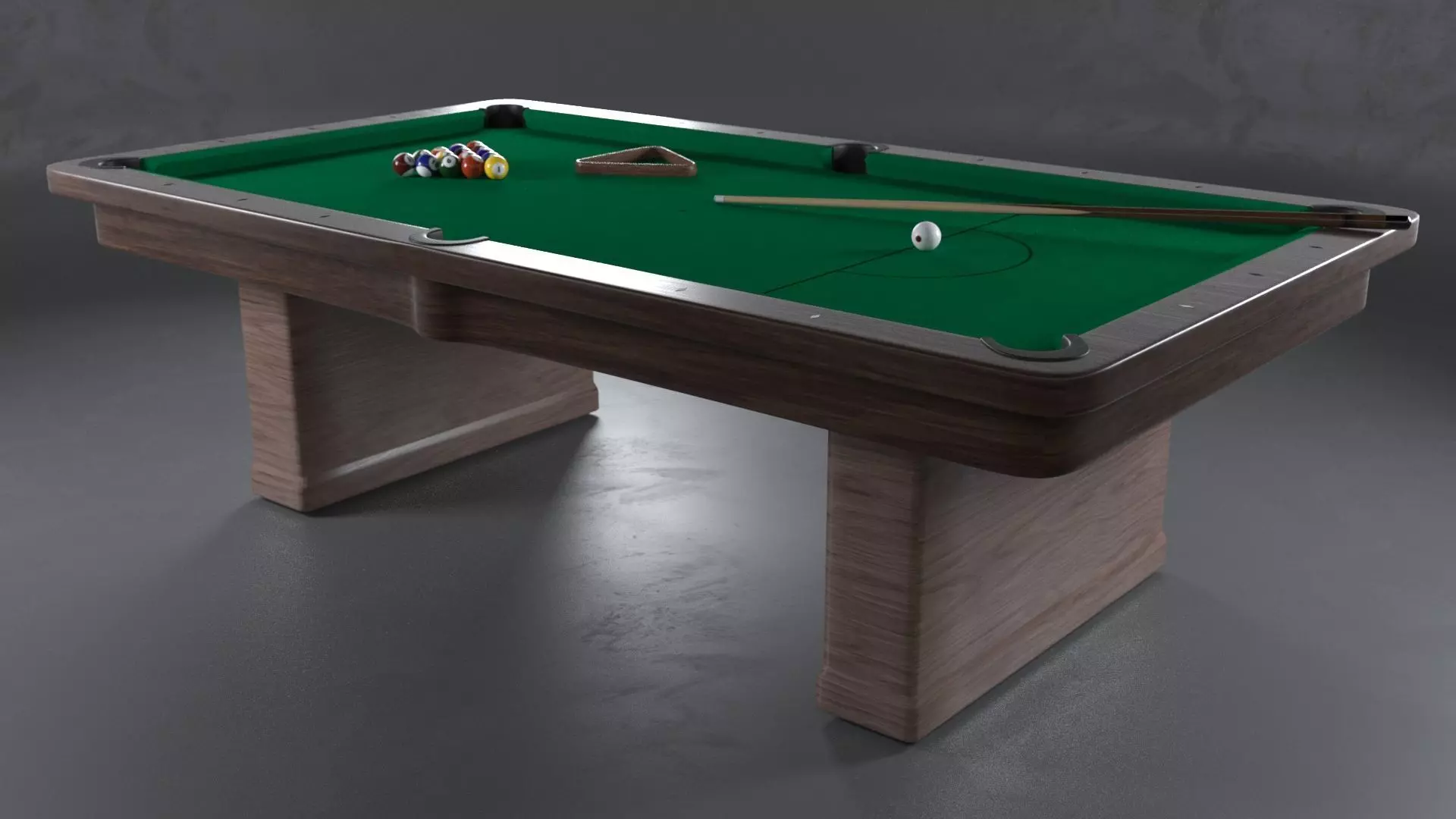 Billard Table Pool table PBR texture 3D model_0