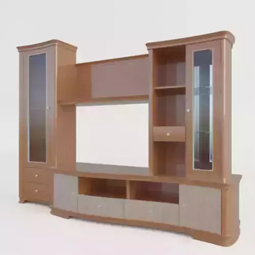 Afeliy tv unit with shelves and drawers