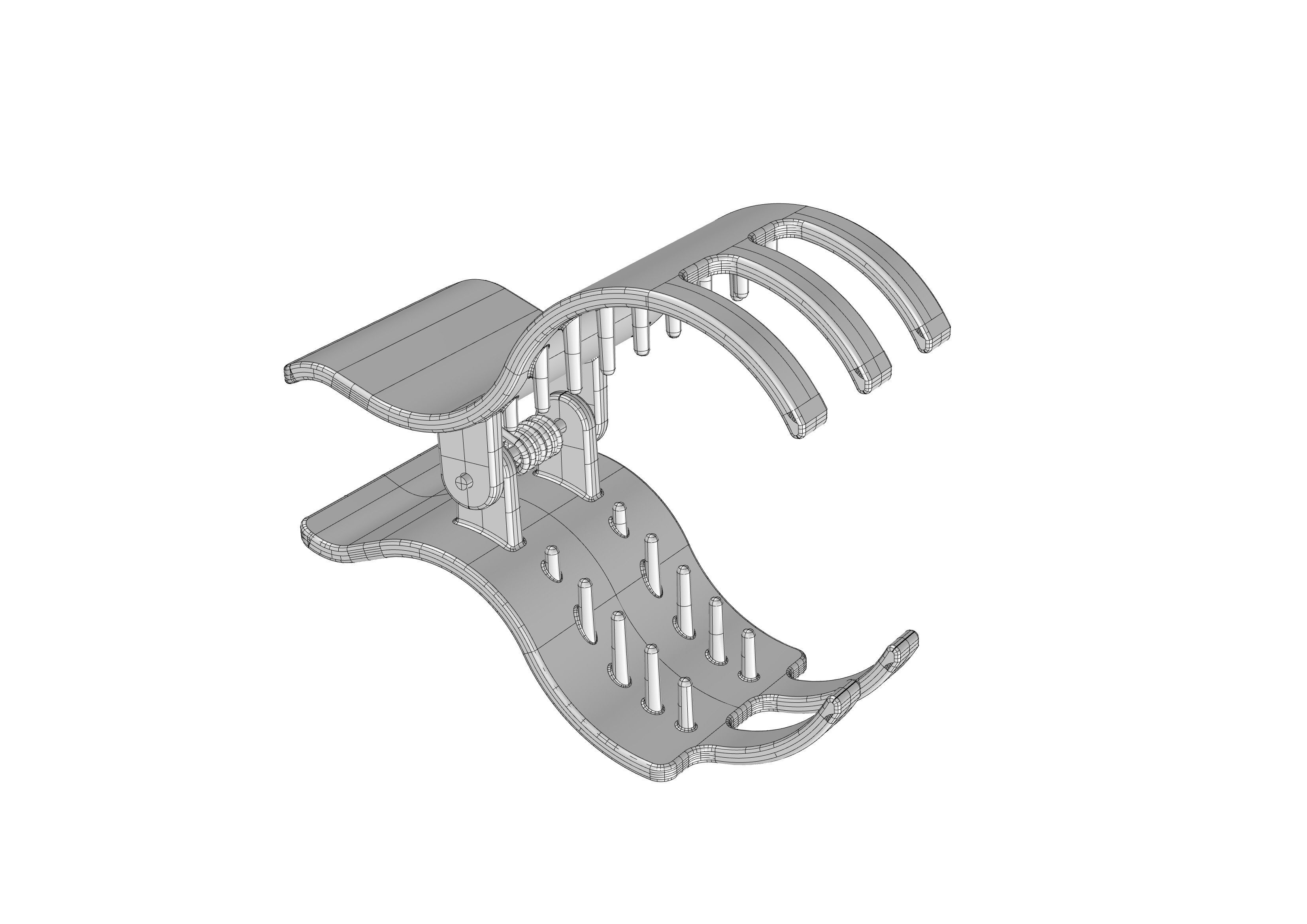 Hair claw 3D print model_9