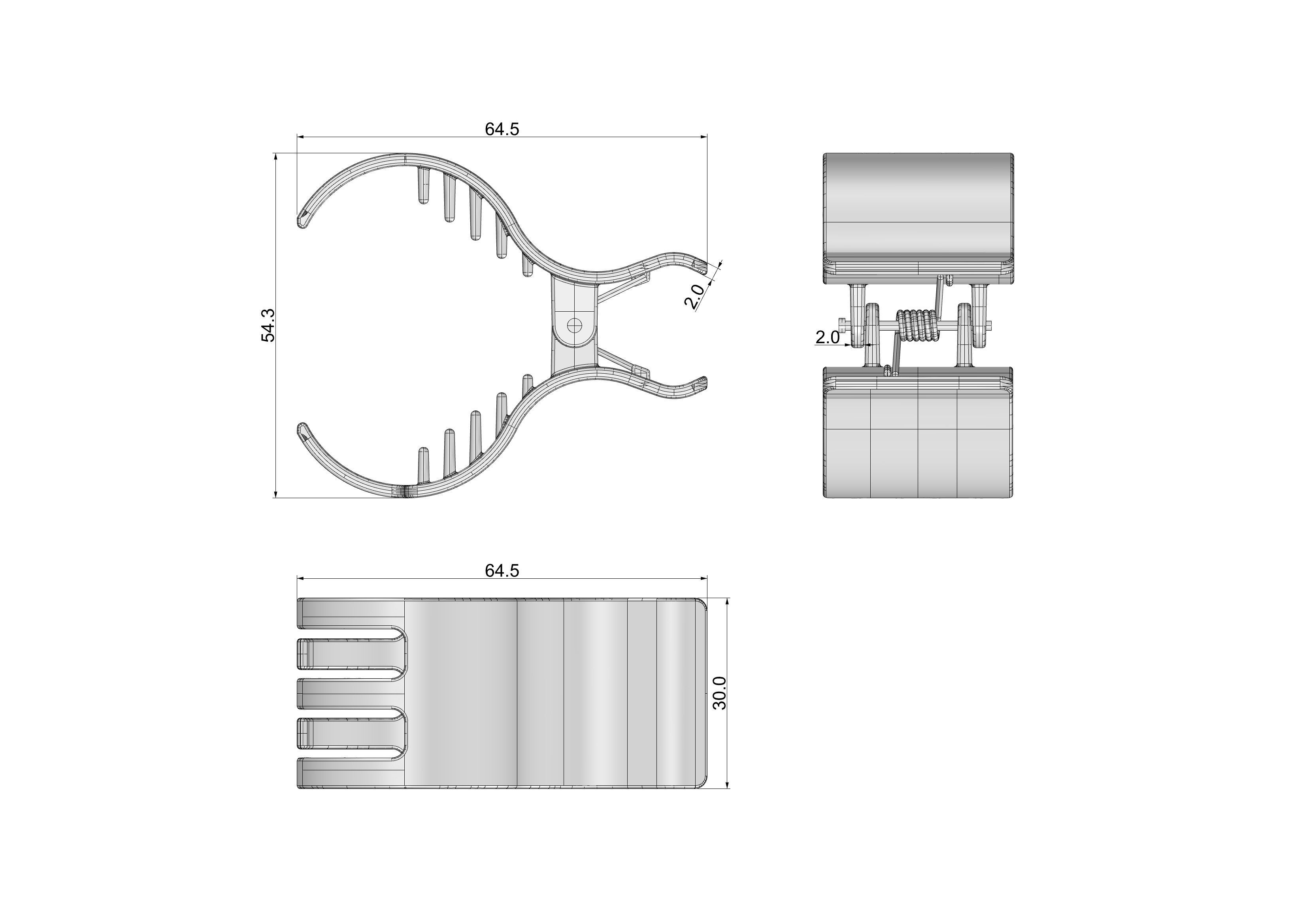Hair claw 3D print model_10
