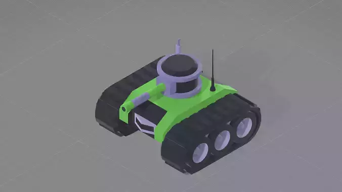 Low-poly Tank 3D Model
