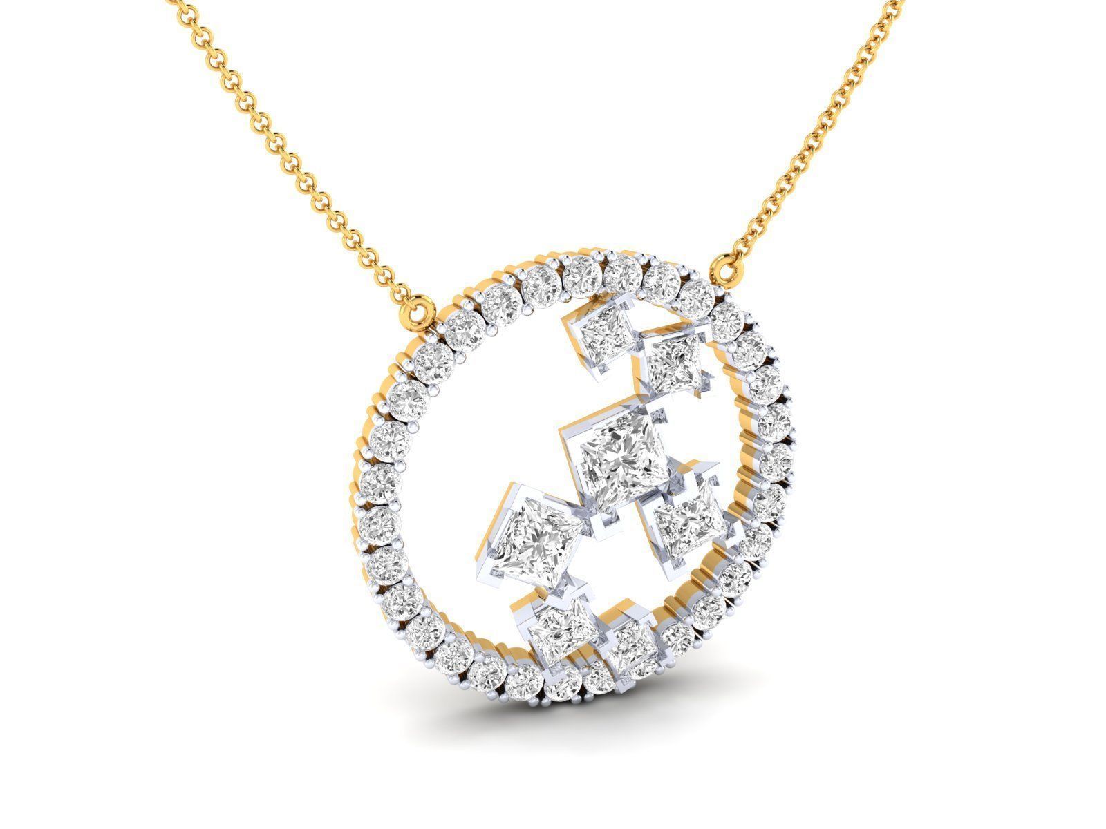 Women pendant 3dm stl render detail 3D print model_12