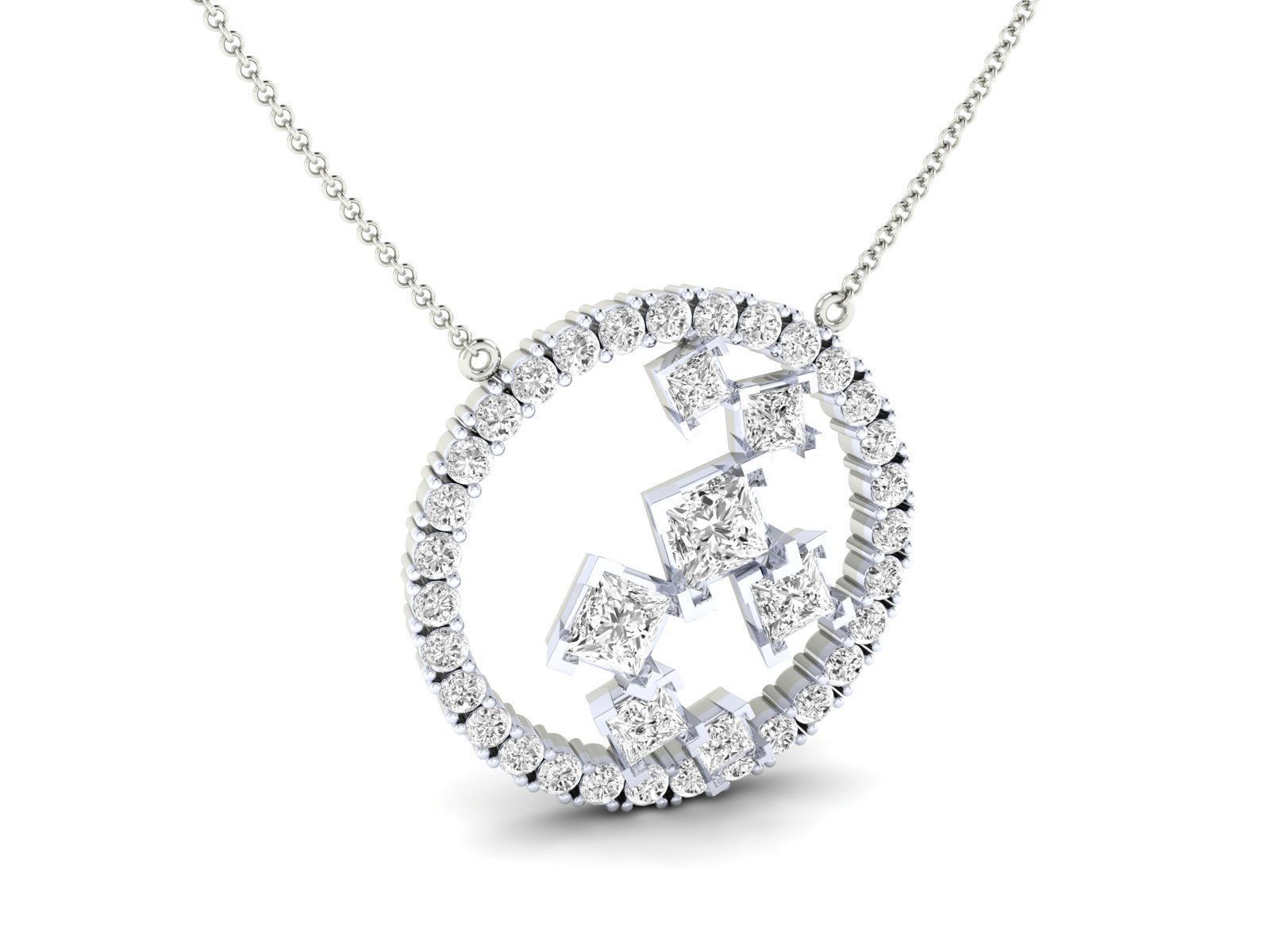 Women pendant 3dm stl render detail 3D print model_6