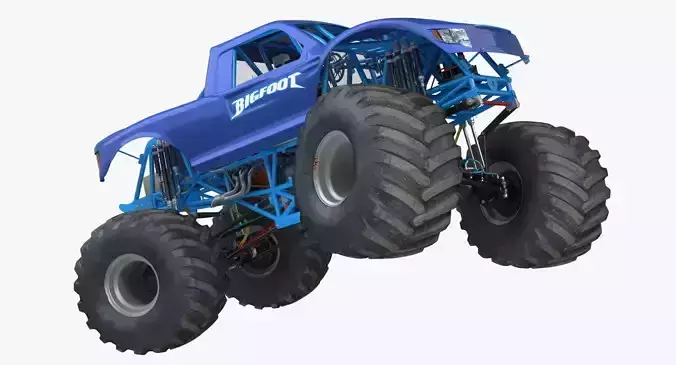Monster Truck Bigfoot Generic Rigged 3D model
