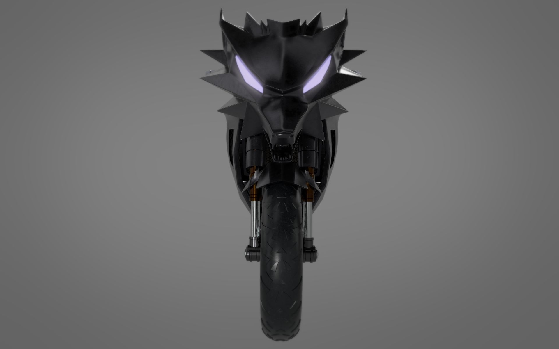 WitcherBike motorcycle with dragon head 3D model_2