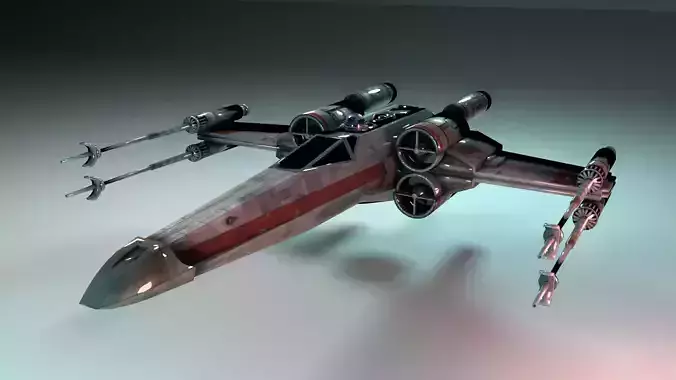X-Wing Fighter Low-poly 3D model