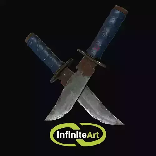 Combat knife 3D model
