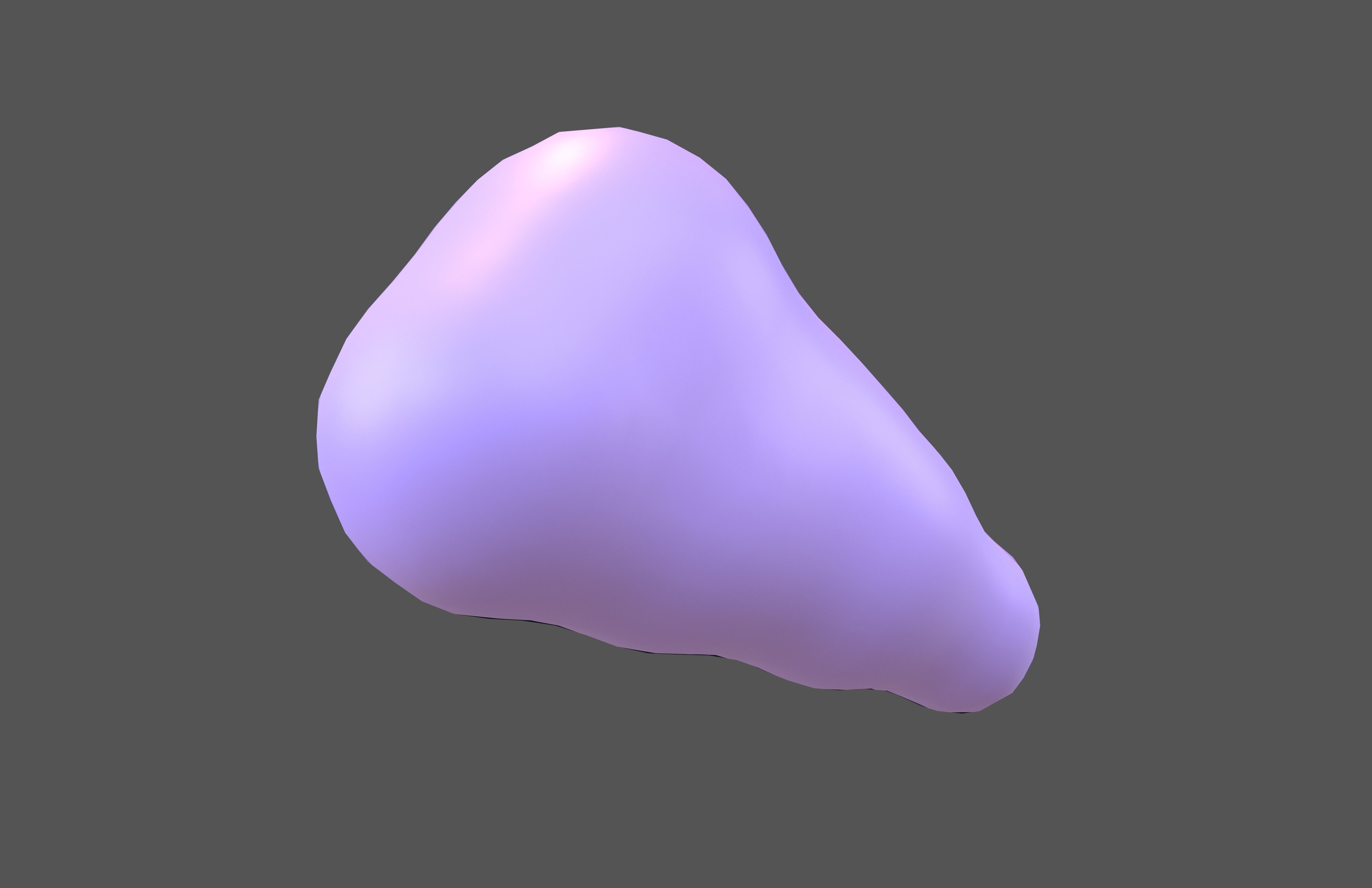 Cartoon Cloud v4 003 Low-poly 3D model_3