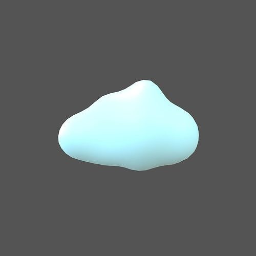 Cartoon Cloud v5 002 Low-poly 3D model
