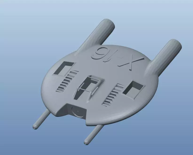 Simple spaceship x16 Free 3D model