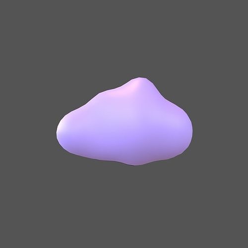 Cartoon Cloud v5 003 Low-poly 3D model