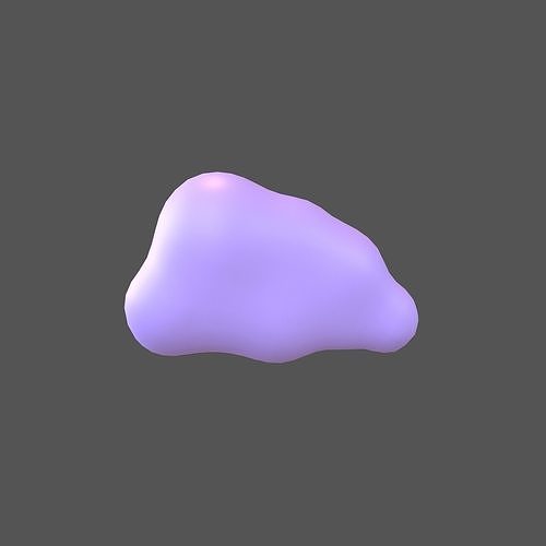 Cartoon Cloud v6 003 Low-poly 3D model