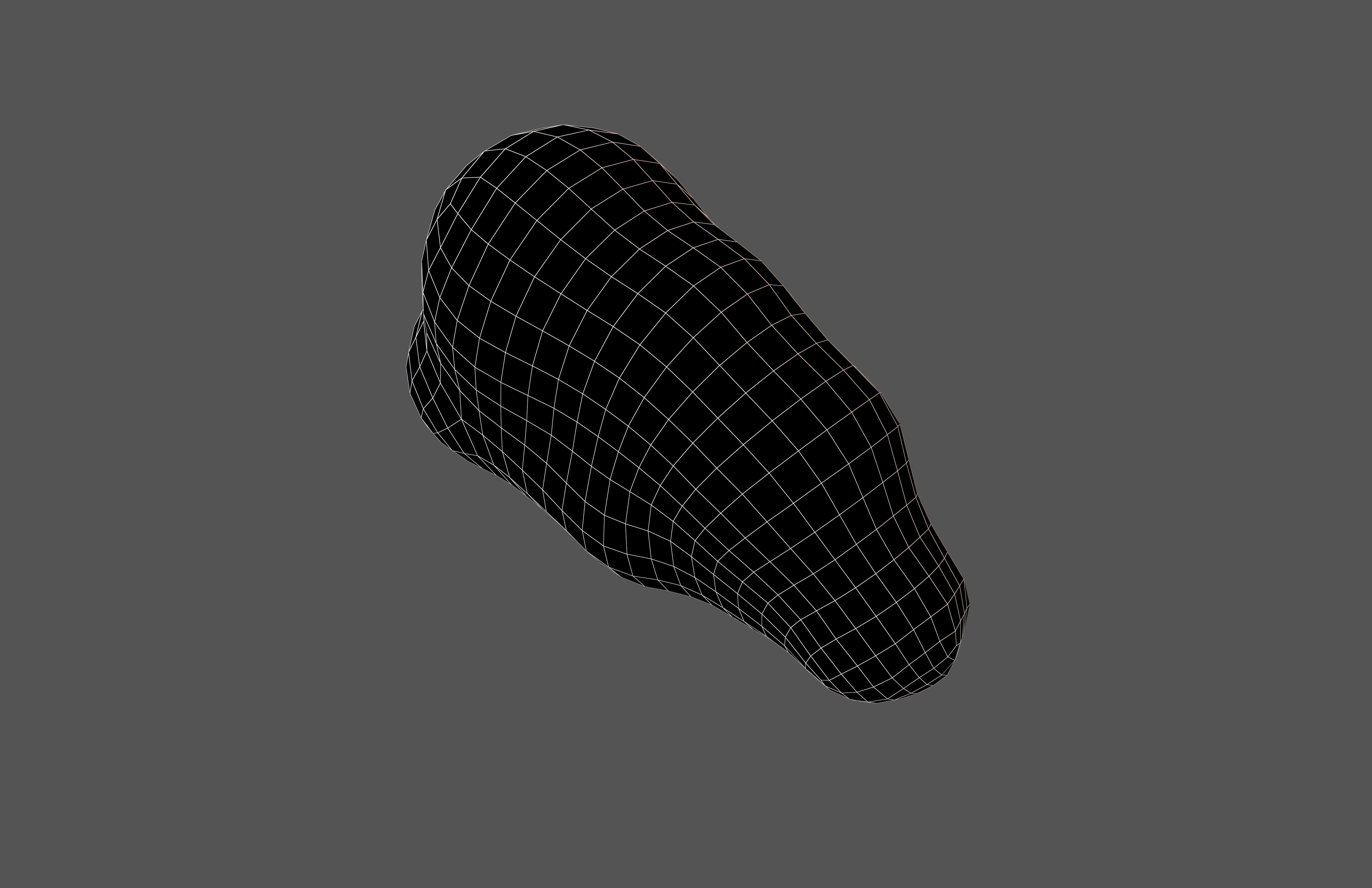 Cartoon Cloud v6 005 Low-poly 3D model_6