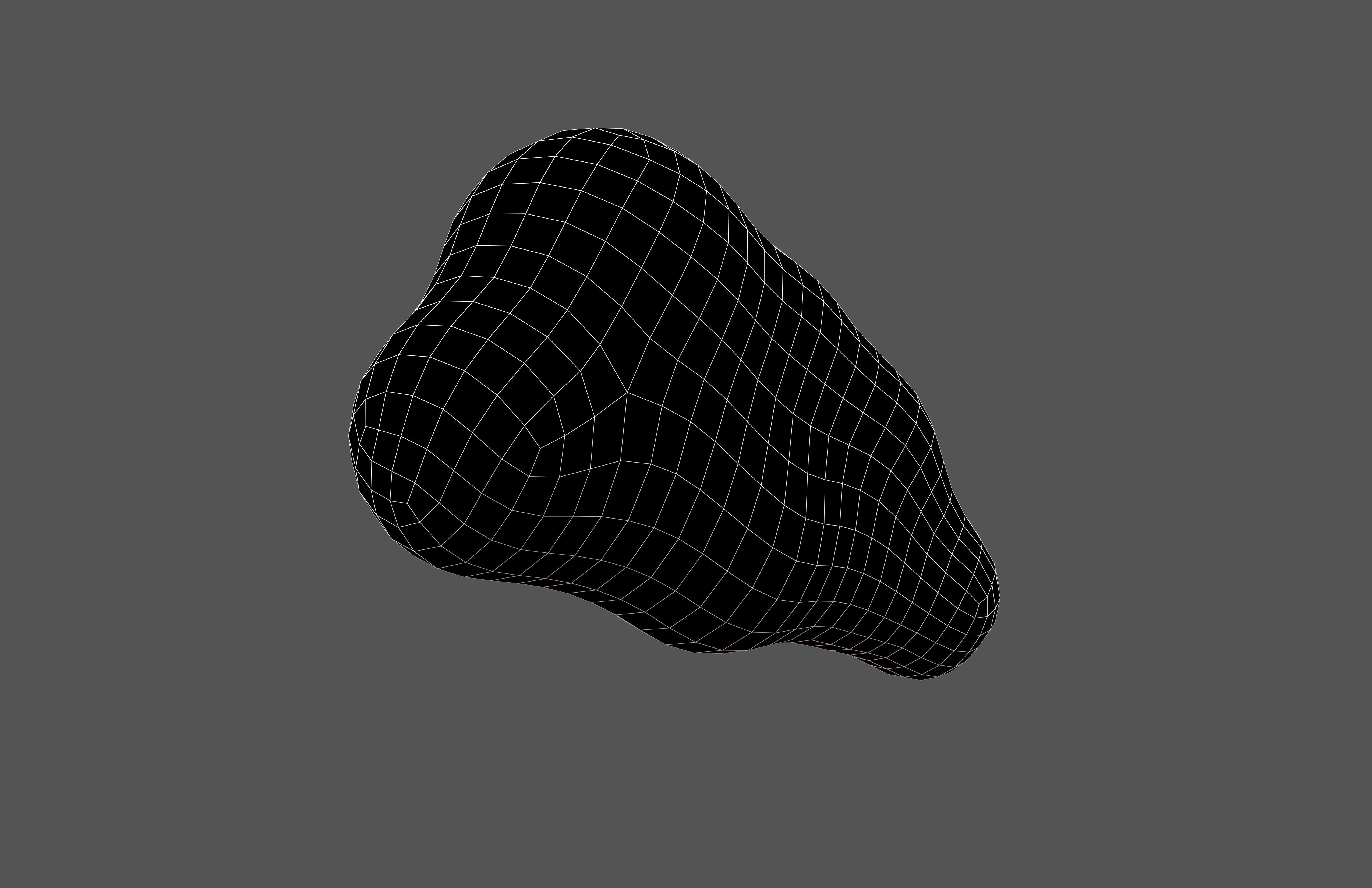 Cartoon Cloud v6 005 Low-poly 3D model_7