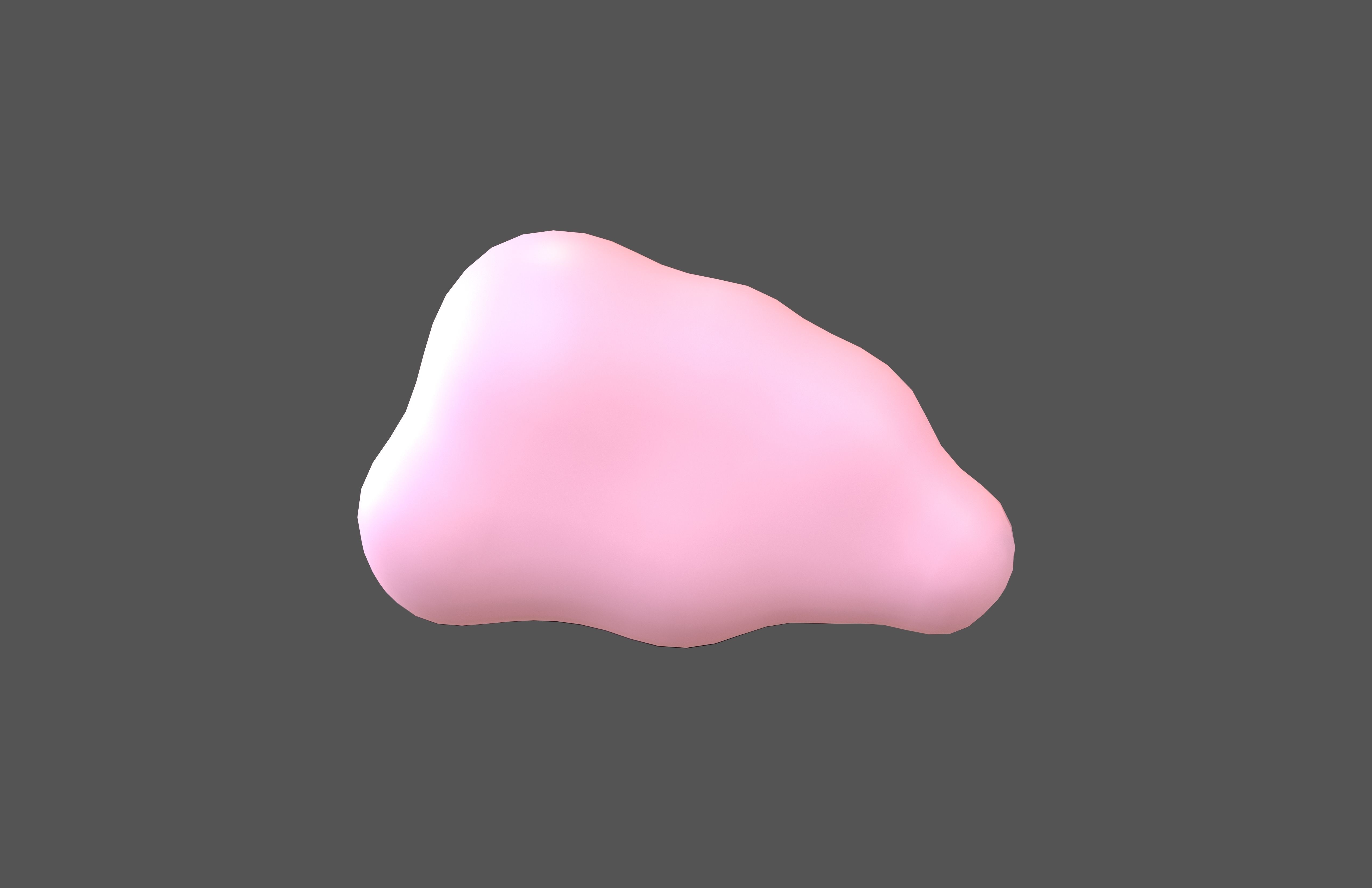 Cartoon Cloud v6 005 Low-poly 3D model_1