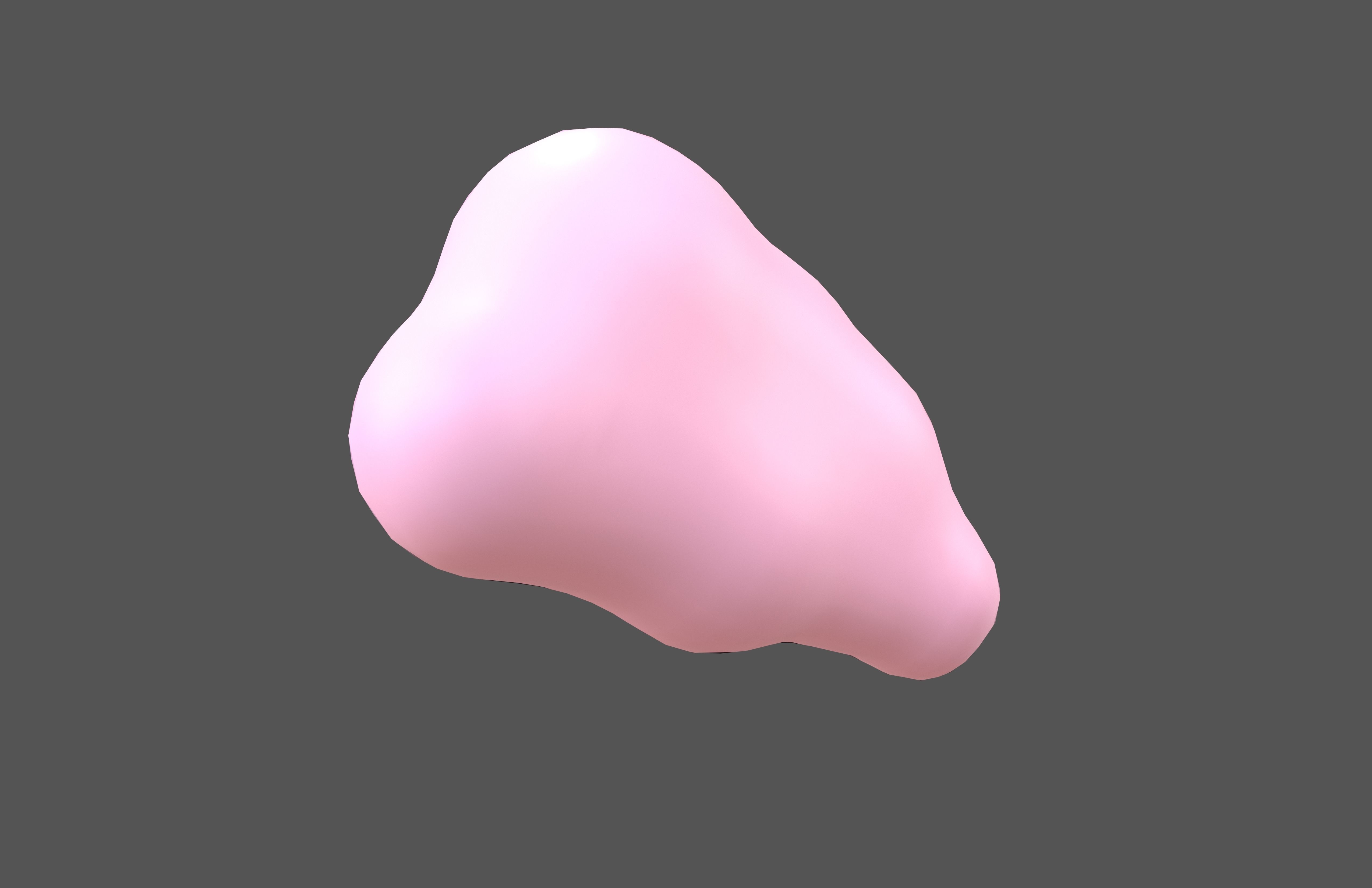 Cartoon Cloud v6 005 Low-poly 3D model_3