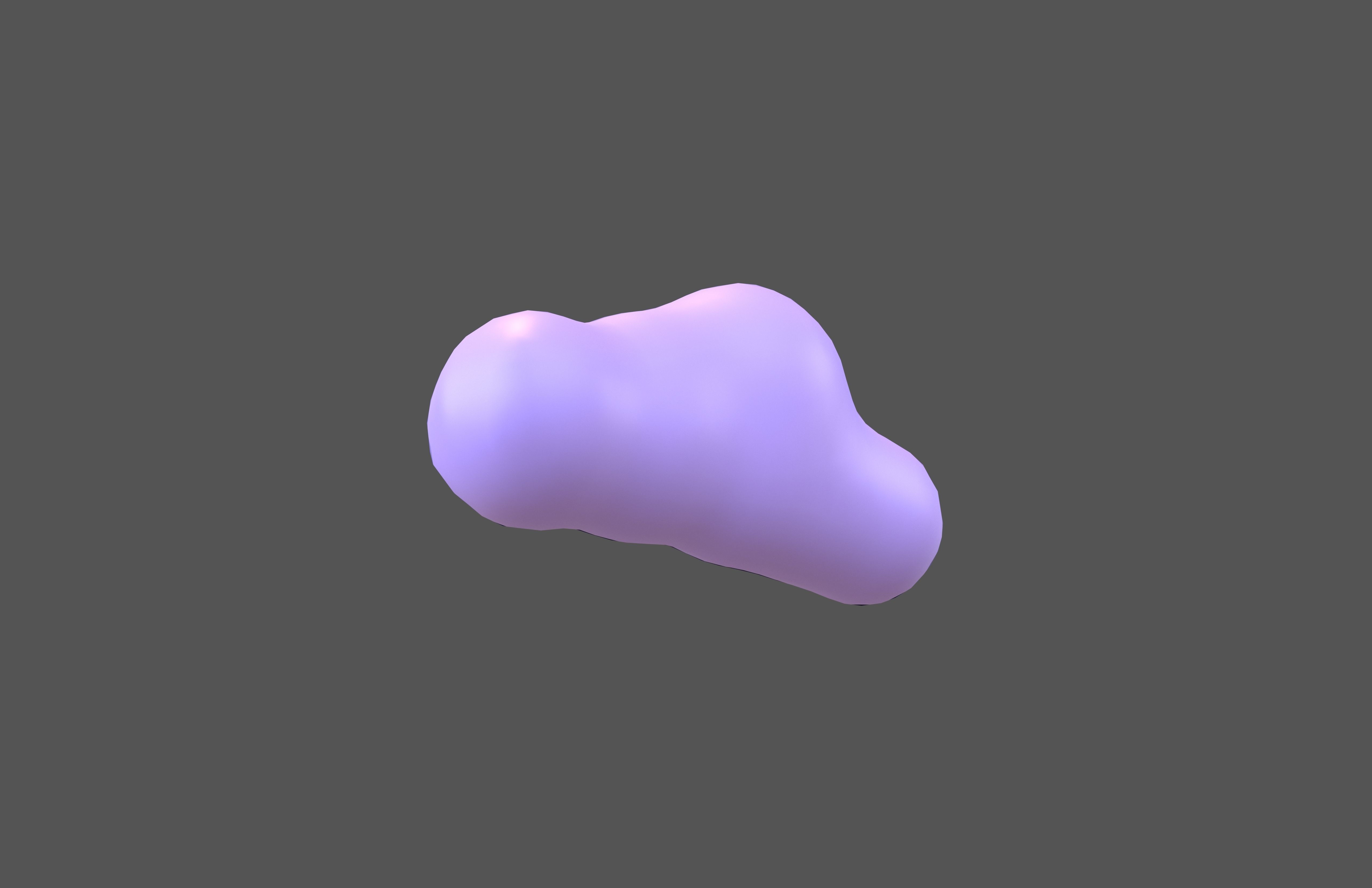 Cartoon Cloud v7 003 Low-poly 3D model_3