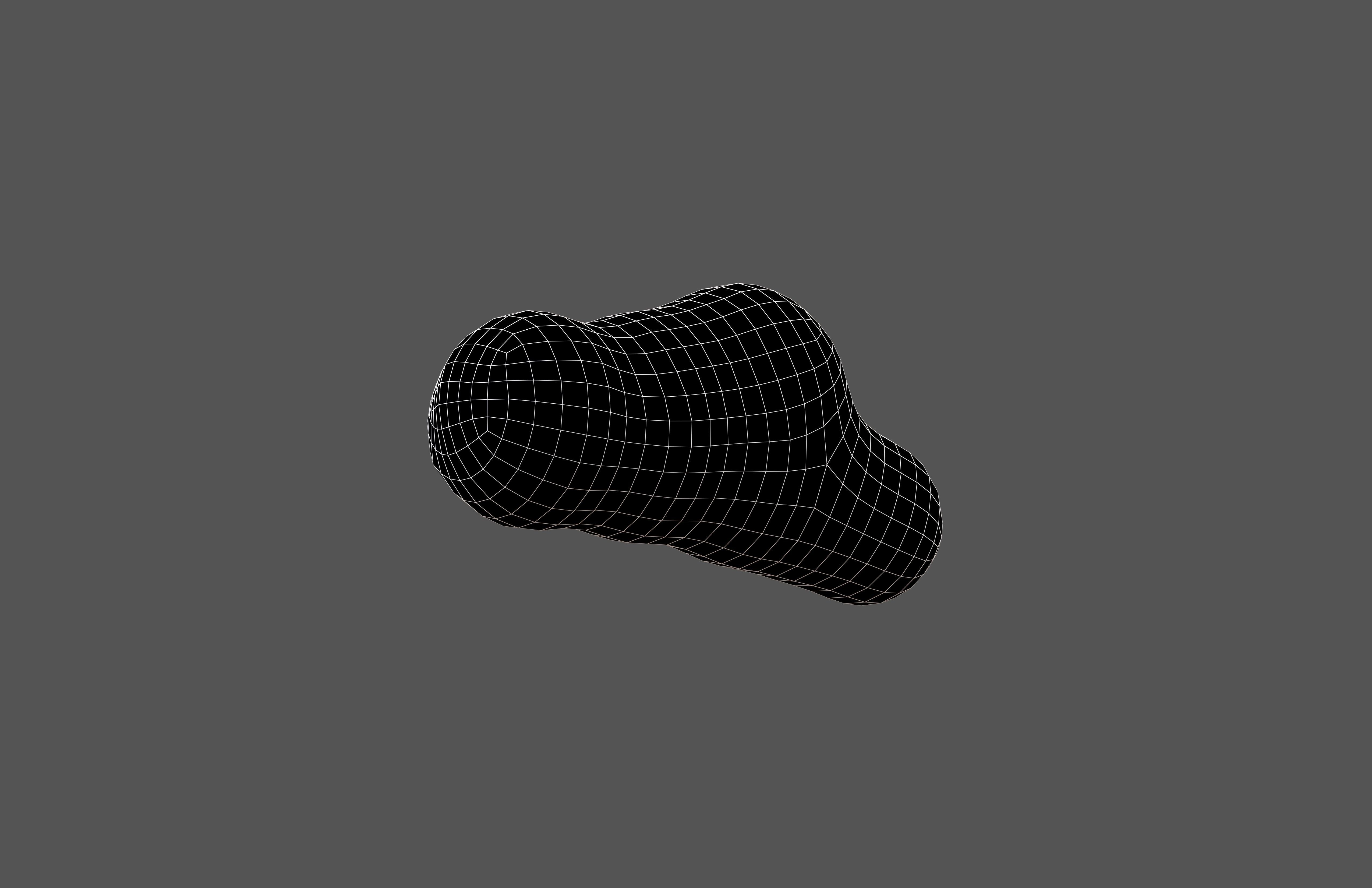 Cartoon Cloud v7 003 Low-poly 3D model_7