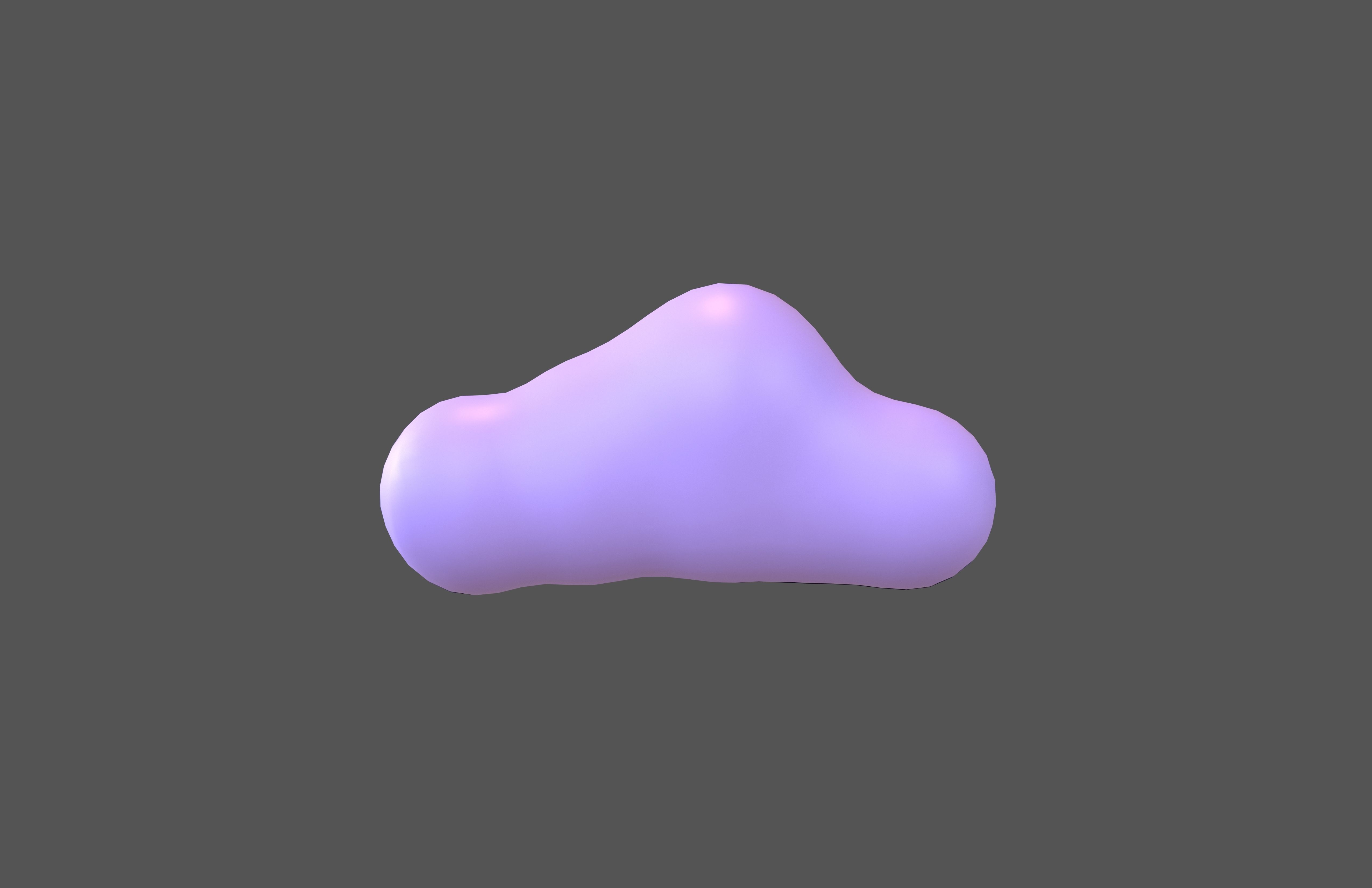 Cartoon Cloud v7 003 Low-poly 3D model_1