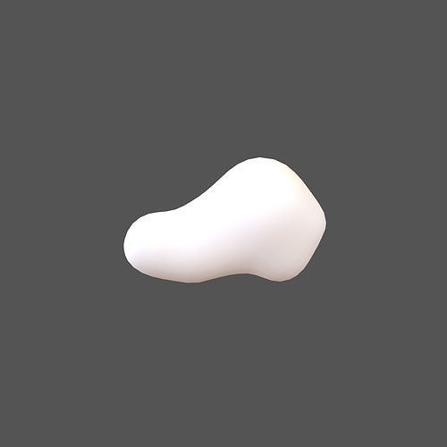 Cartoon Cloud v8 001 Low-poly 3D model