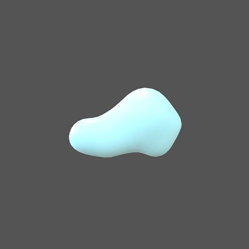 Cartoon Cloud v8 002 Low-poly 3D model