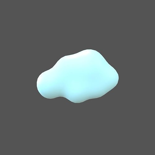 Cartoon Cloud v9 002 Low-poly 3D model