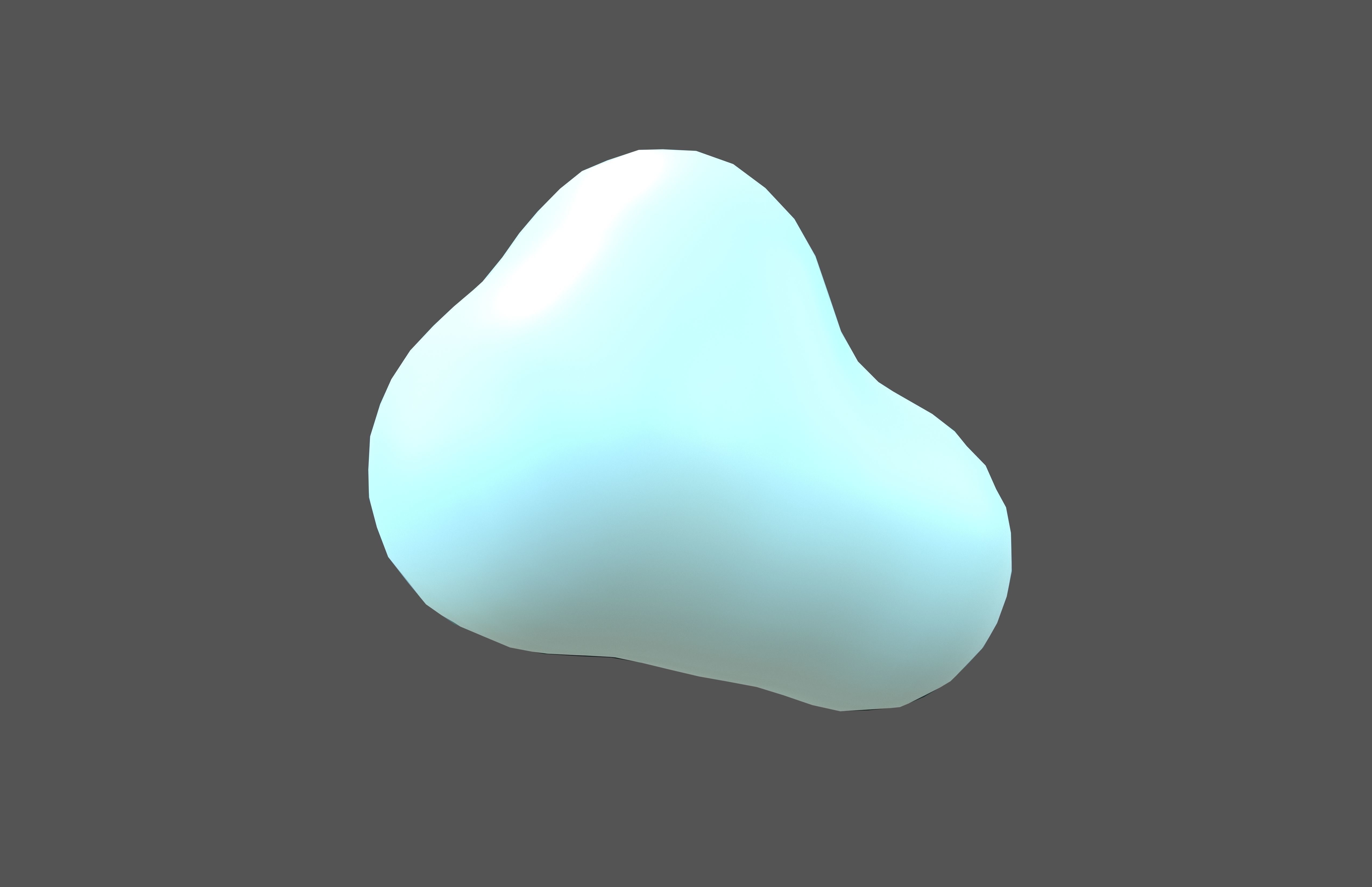 Cartoon Cloud v10 002 Low-poly 3D model_1