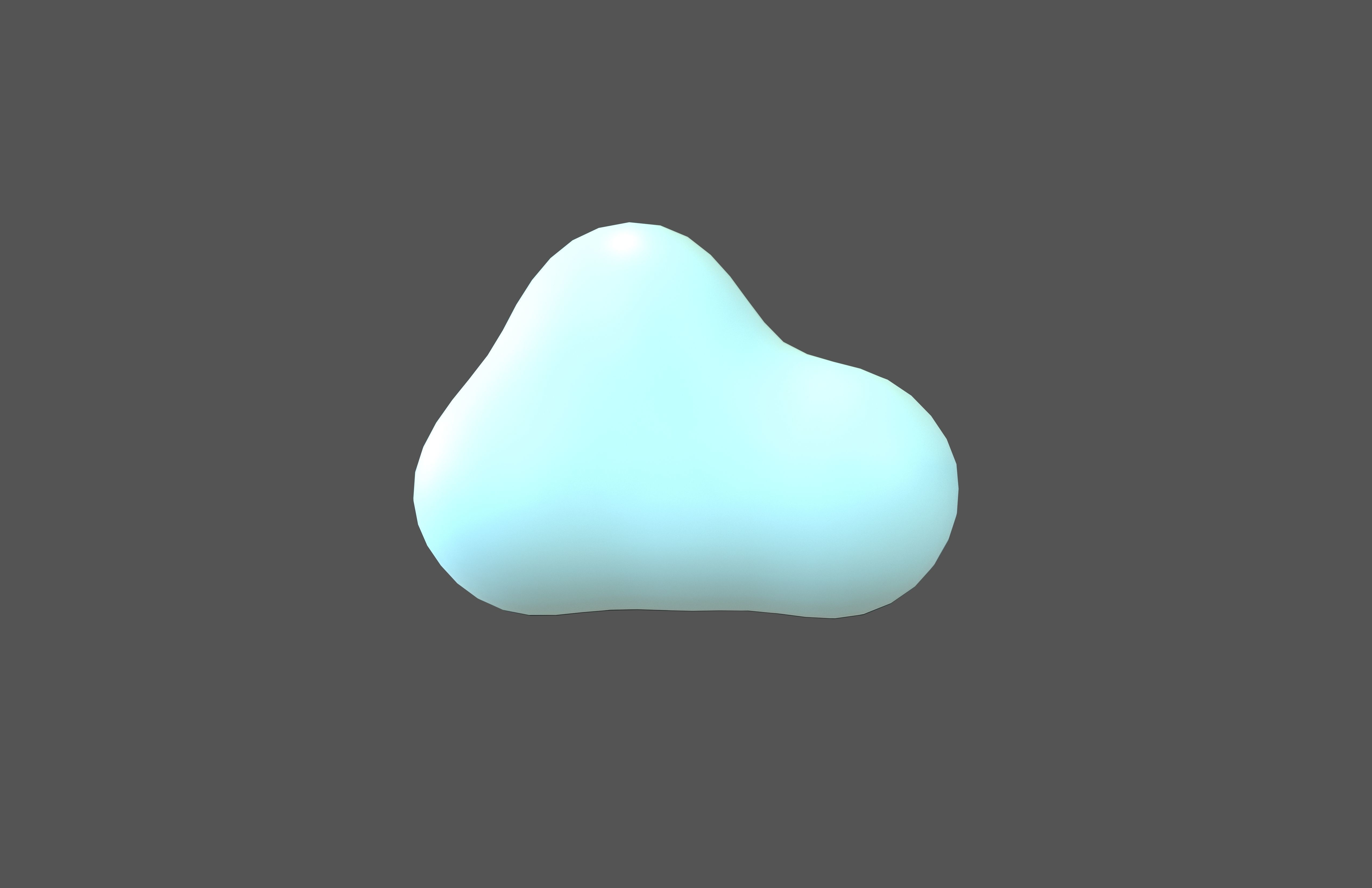 Cartoon Cloud v10 002 Low-poly 3D model_2