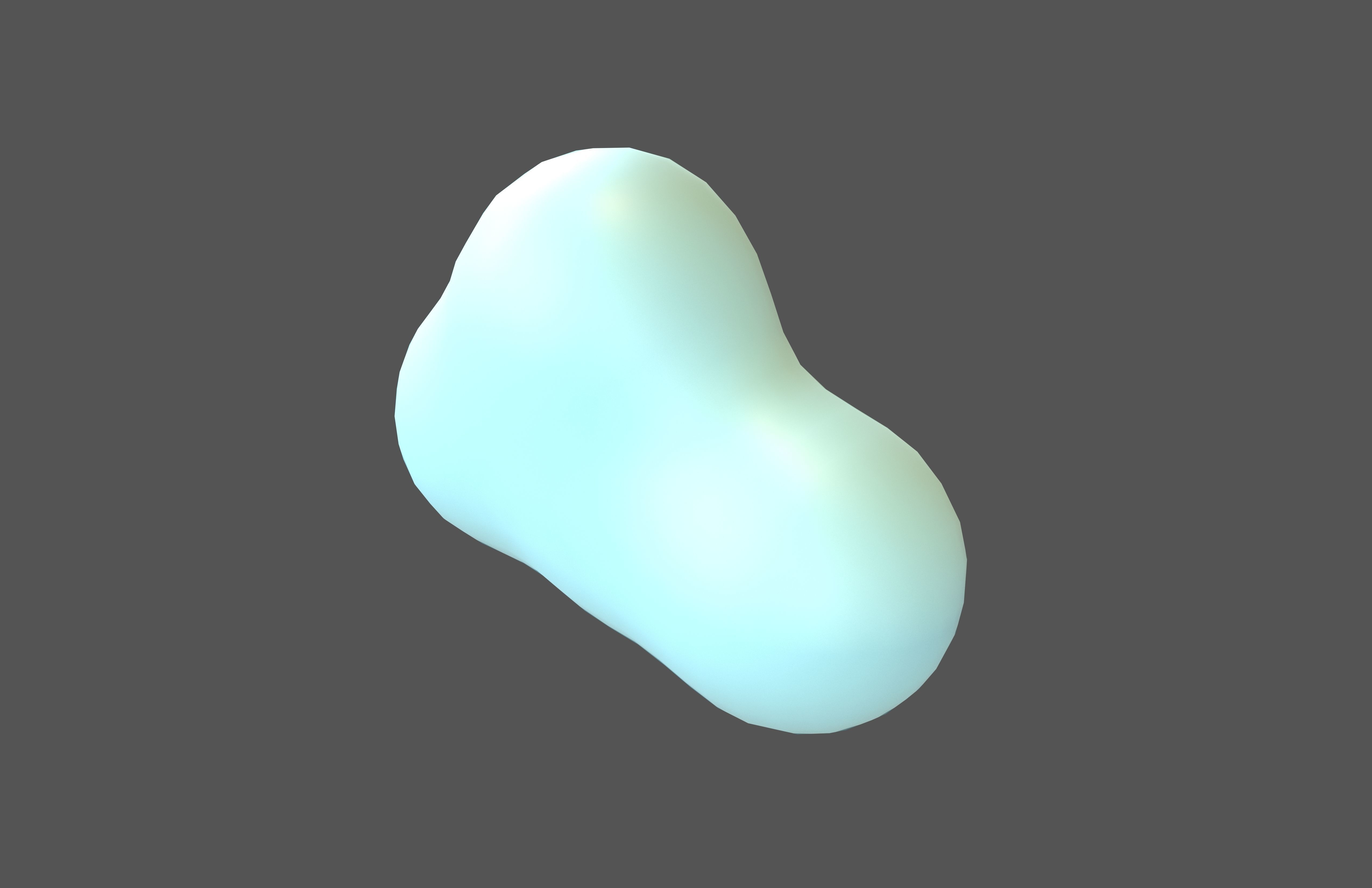 Cartoon Cloud v10 002 Low-poly 3D model_3
