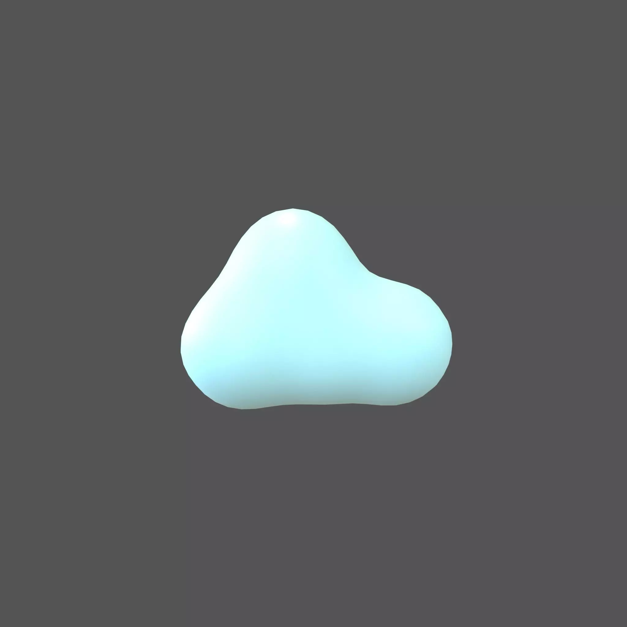 Cartoon Cloud v10 002 Low-poly 3D model_0