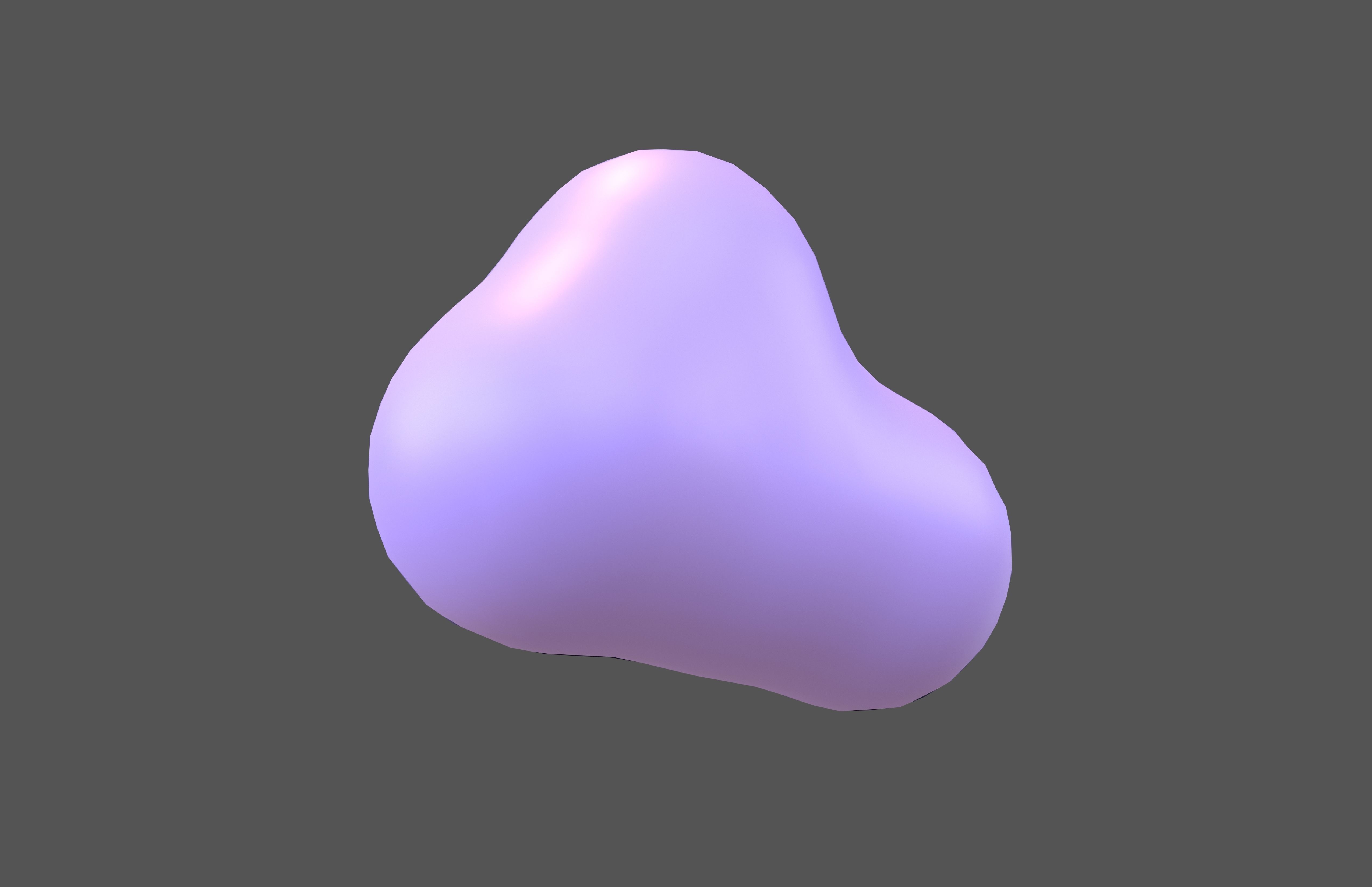 Cartoon Cloud v10 003 Low-poly 3D model_1