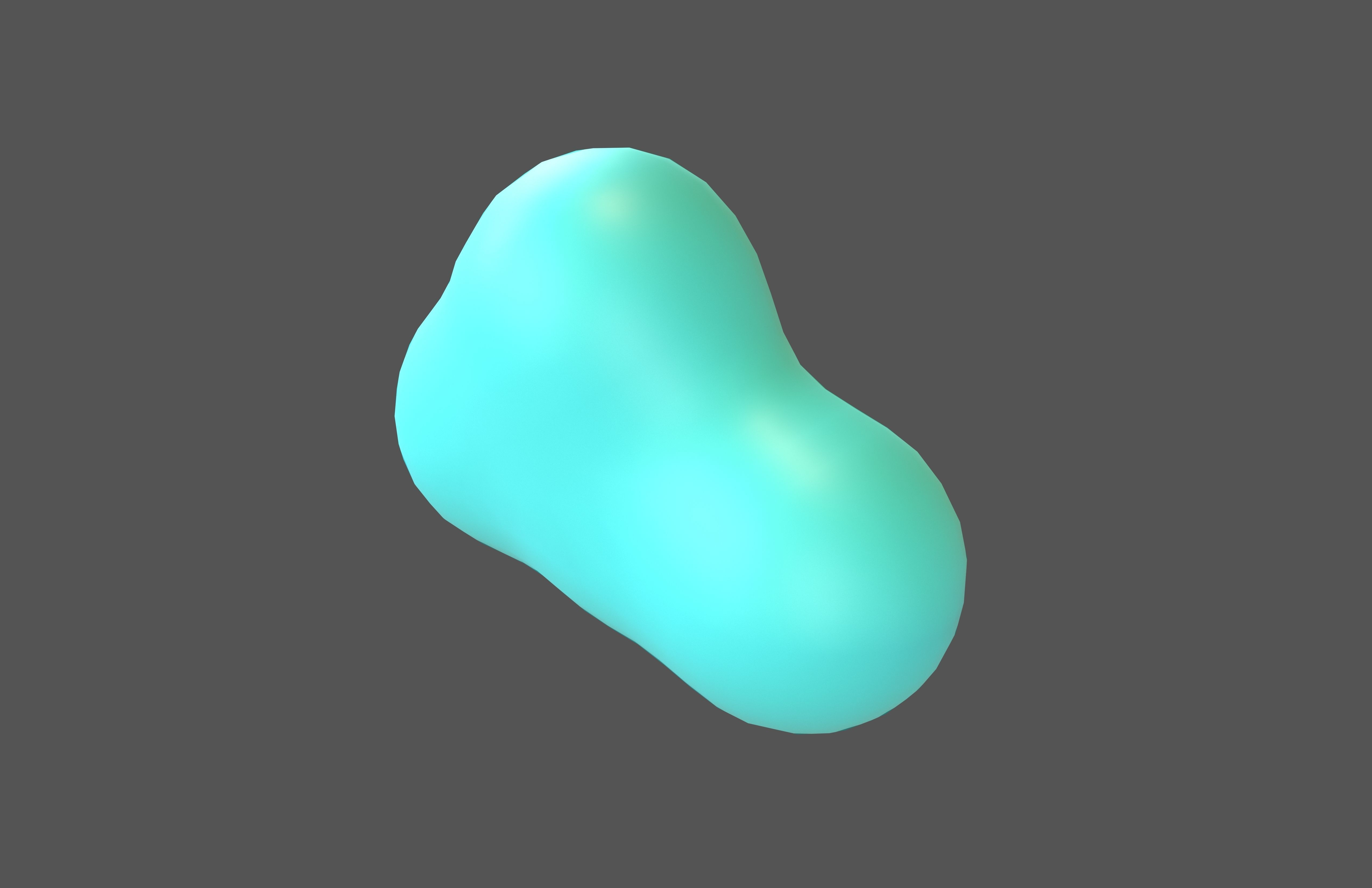Cartoon Cloud v10 004 Low-poly 3D model_2