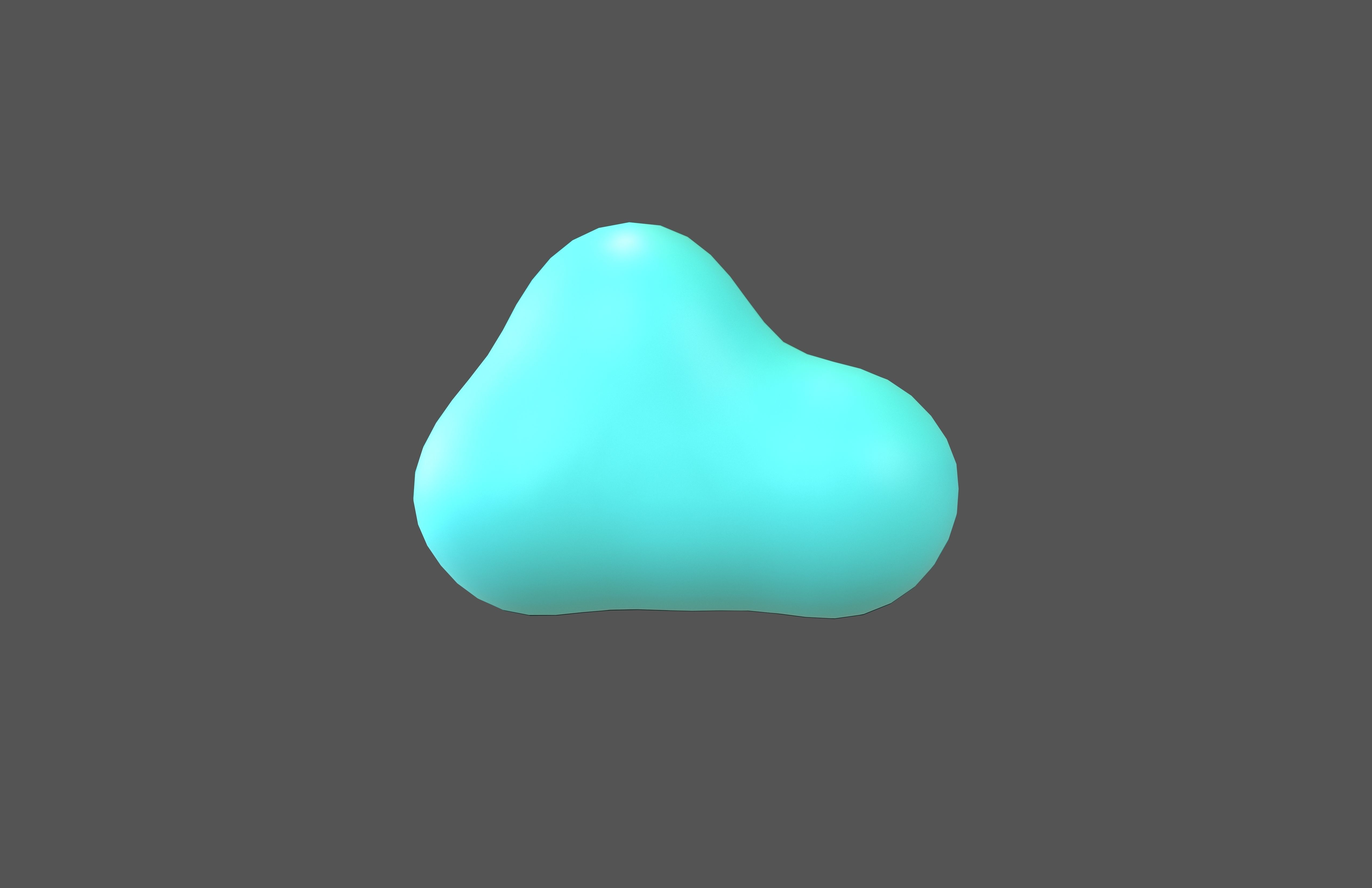 Cartoon Cloud v10 004 Low-poly 3D model_1