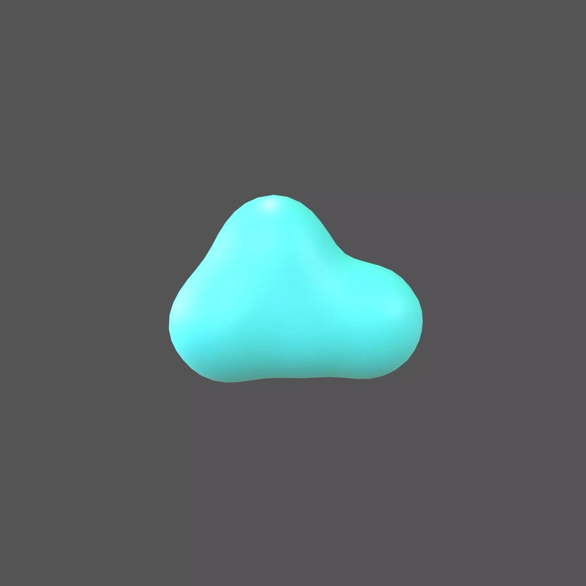 Cartoon Cloud v10 004 Low-poly 3D model_0