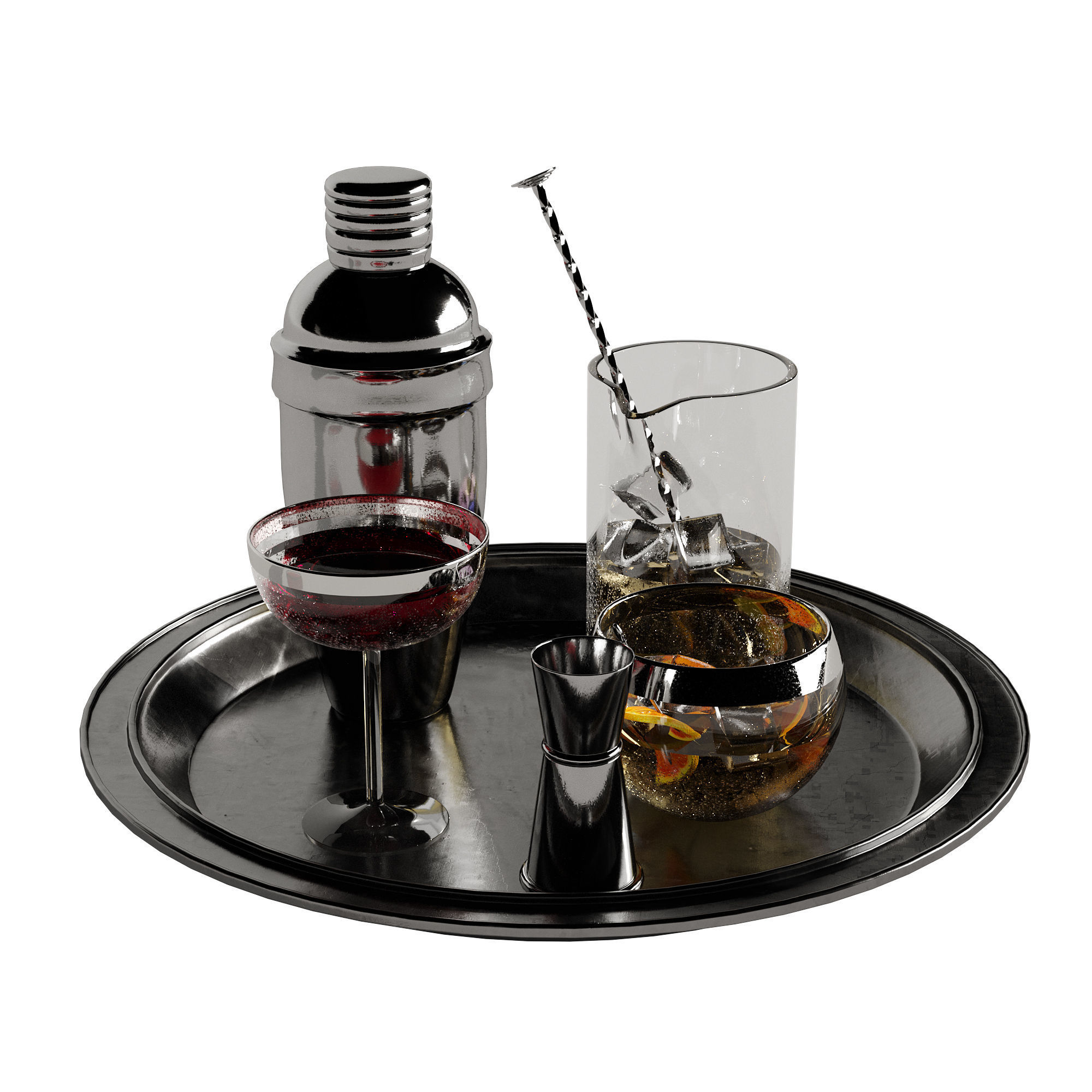 Cocktail decor set 1 3D model_28