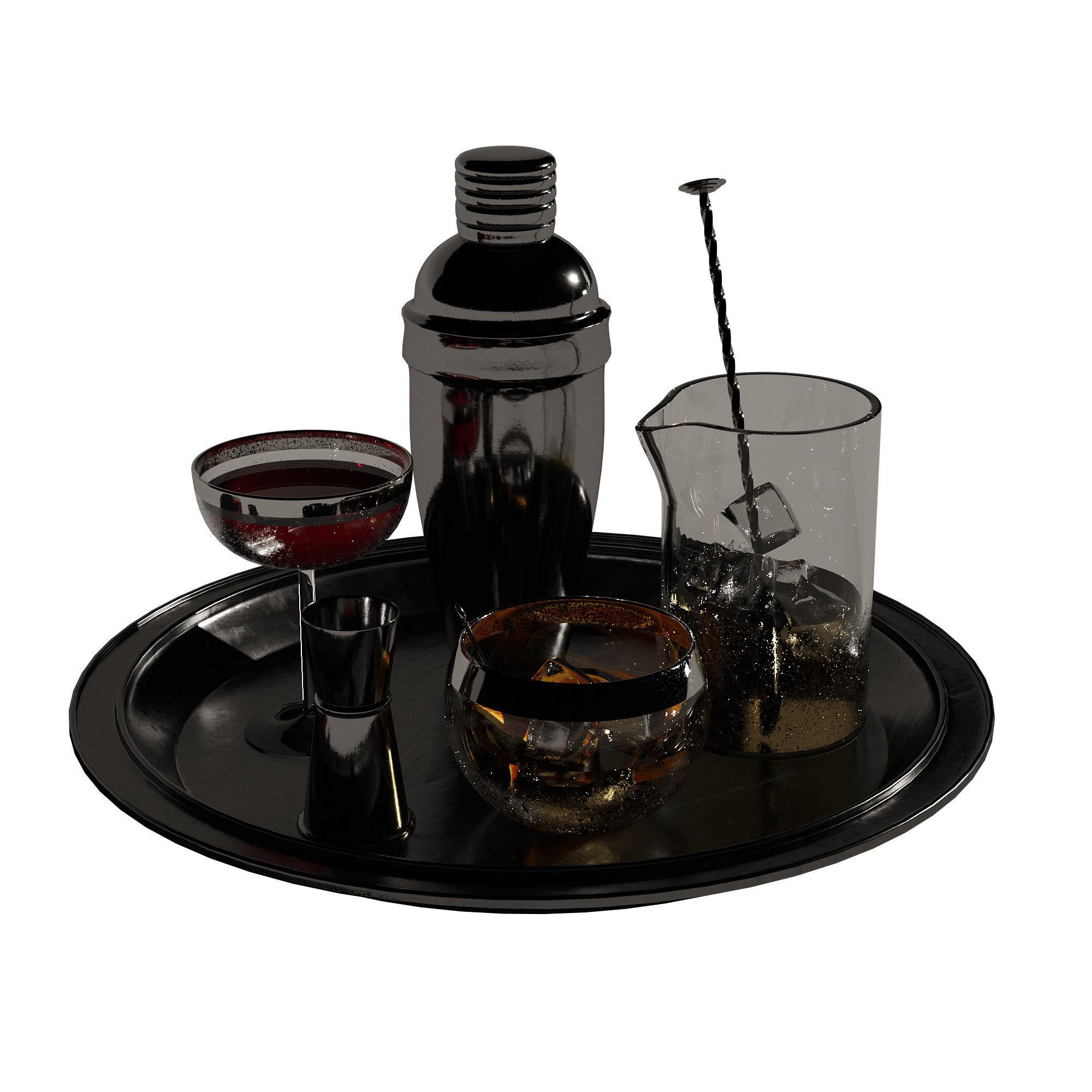 Cocktail decor set 1 3D model_27