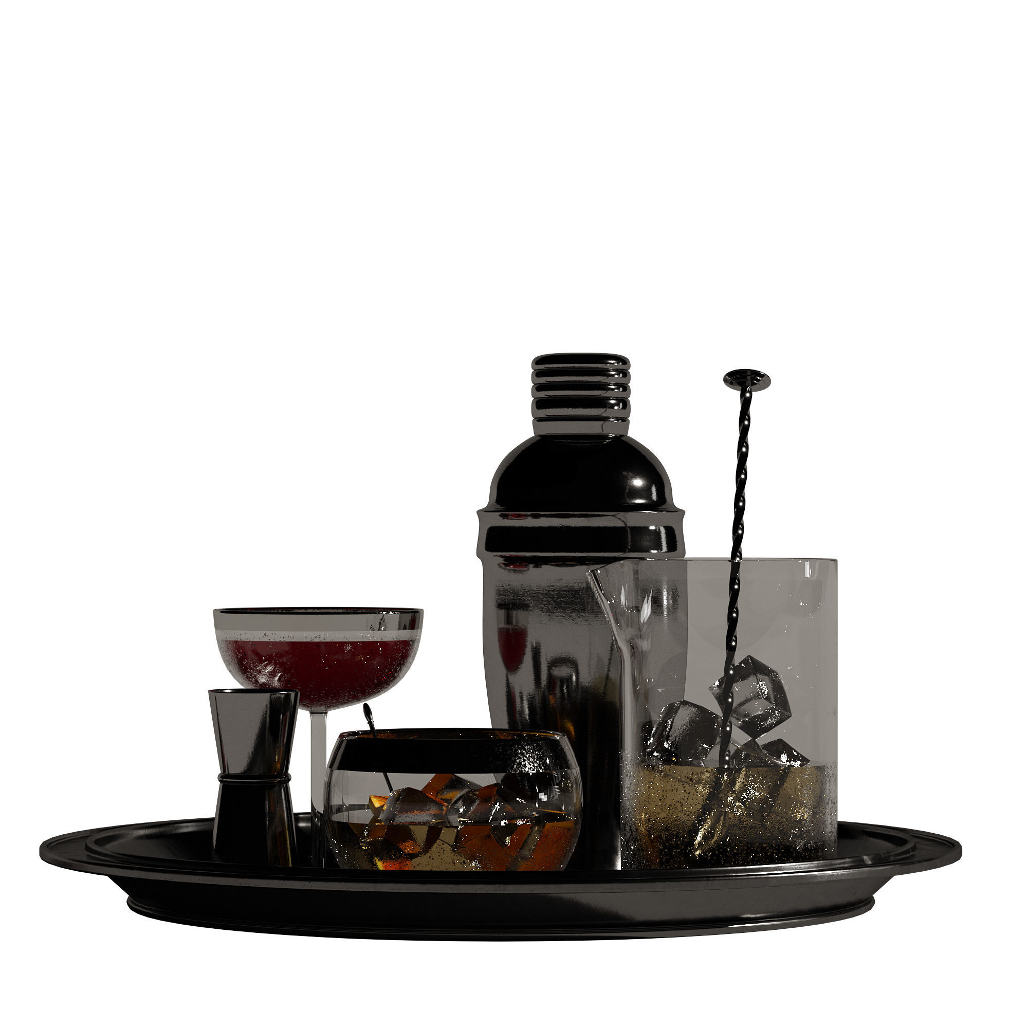 Cocktail decor set 1 3D model_24