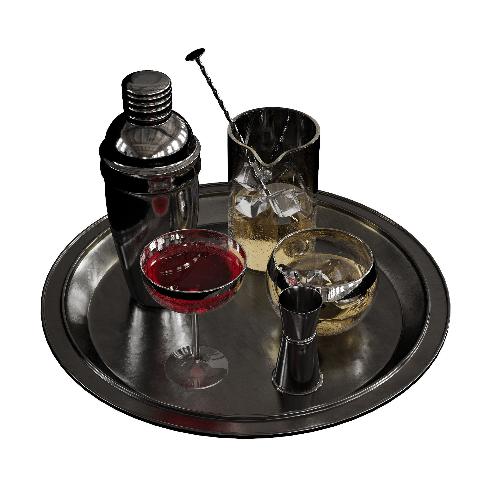 Cocktail decor set 1 3D model_13