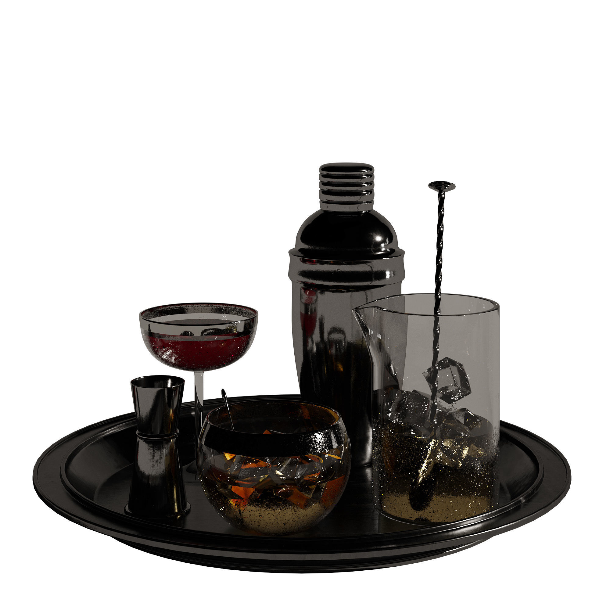 Cocktail decor set 1 3D model_22