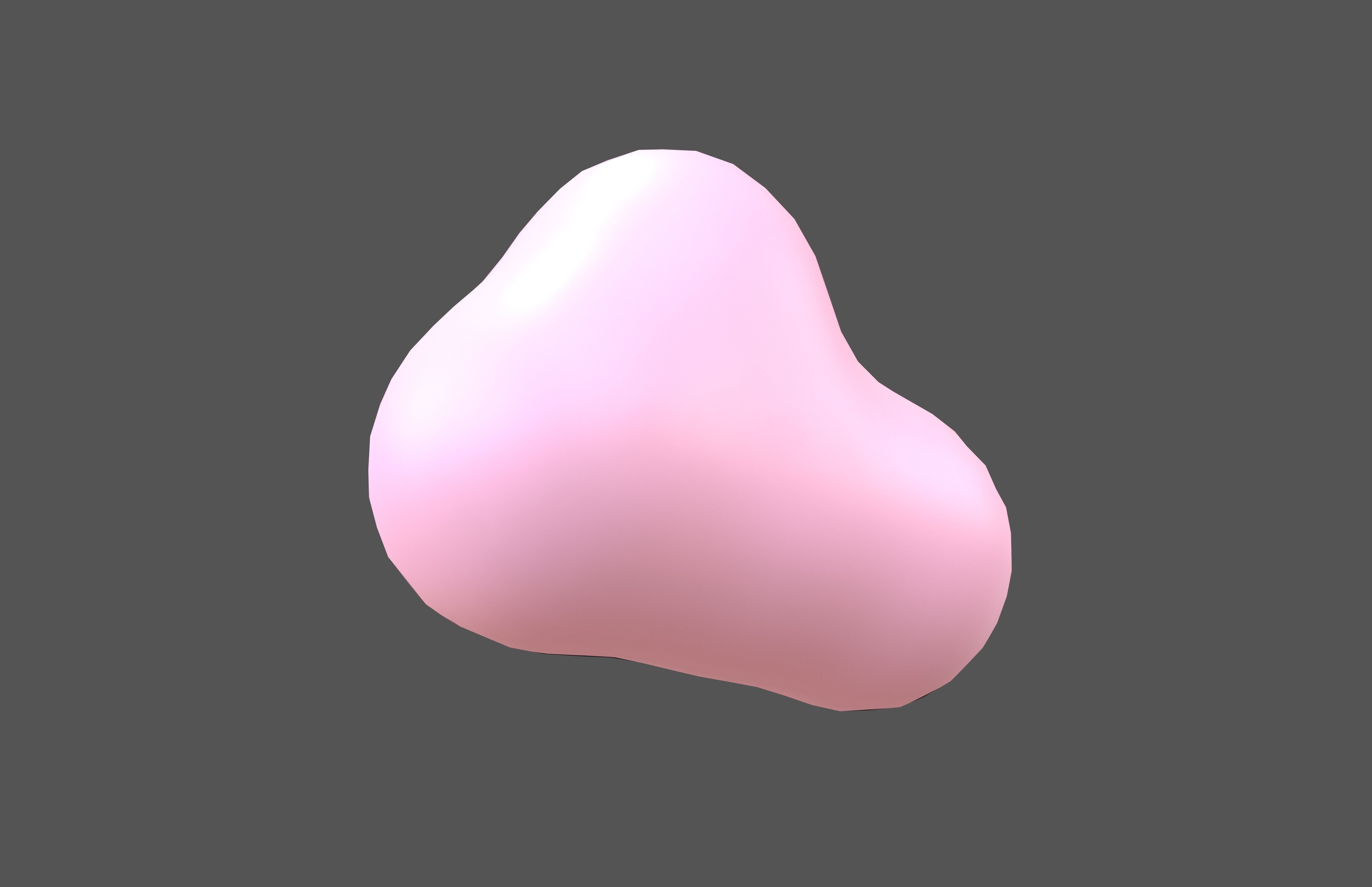 Cartoon Cloud v10 005 Low-poly 3D model_3