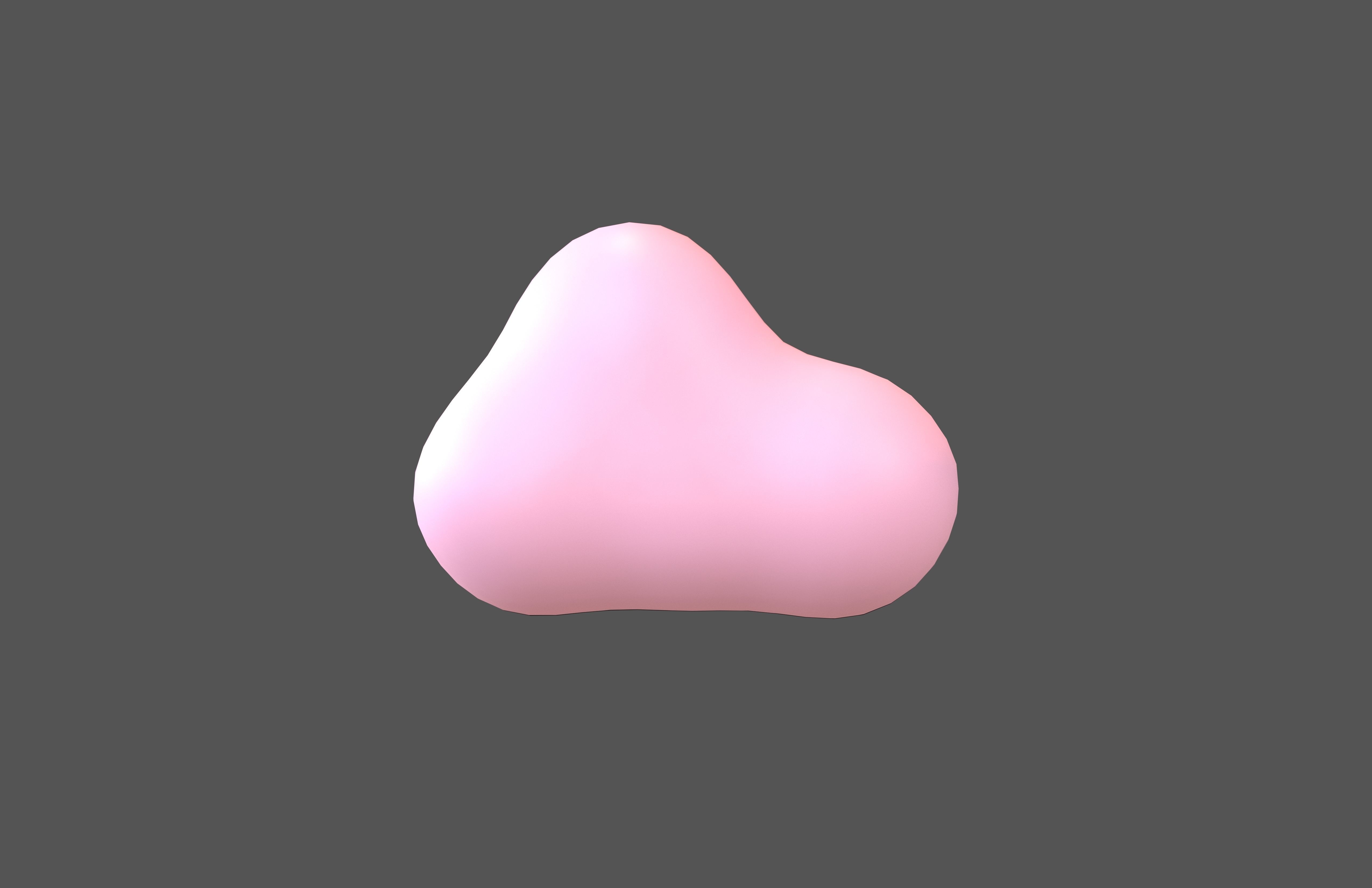 Cartoon Cloud v10 005 Low-poly 3D model_1