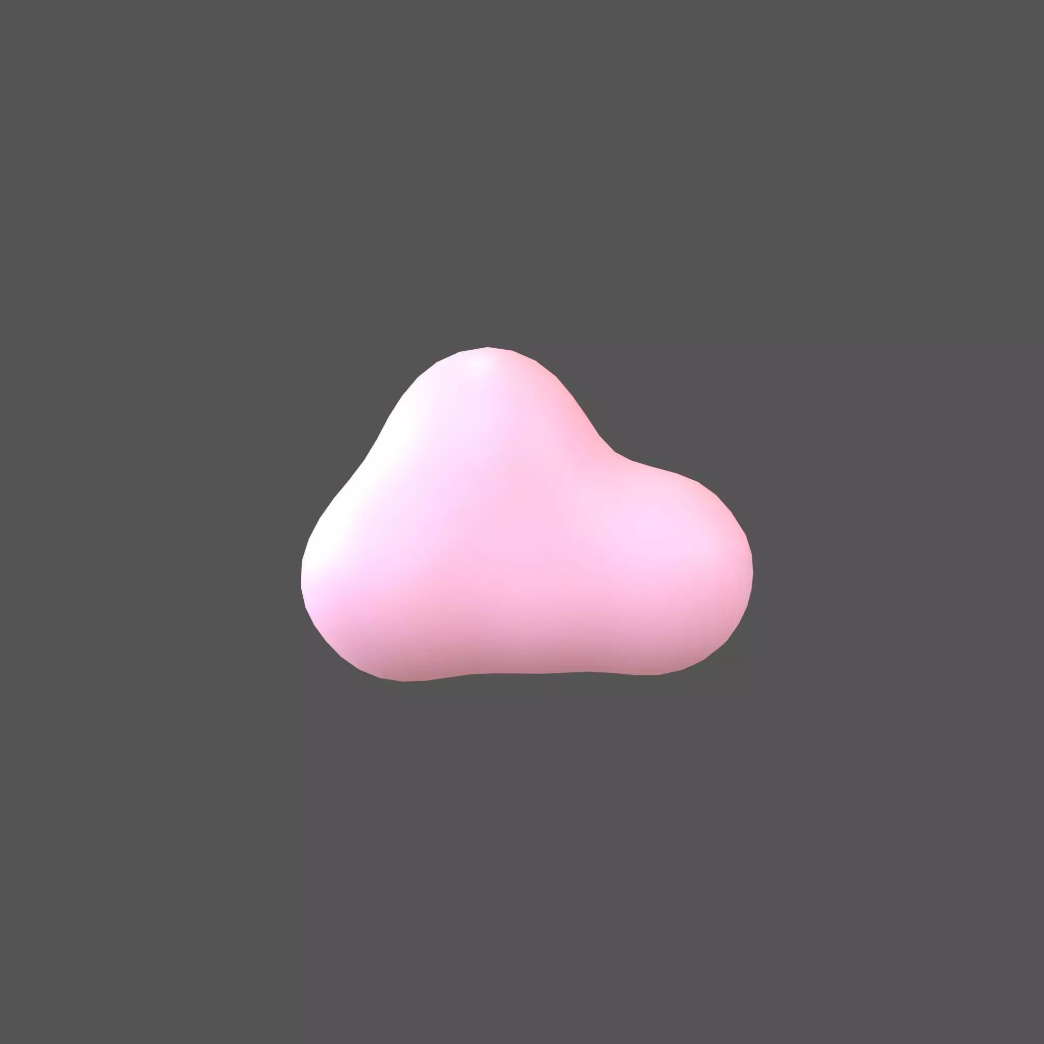 Cartoon Cloud v10 005 Low-poly 3D model_0
