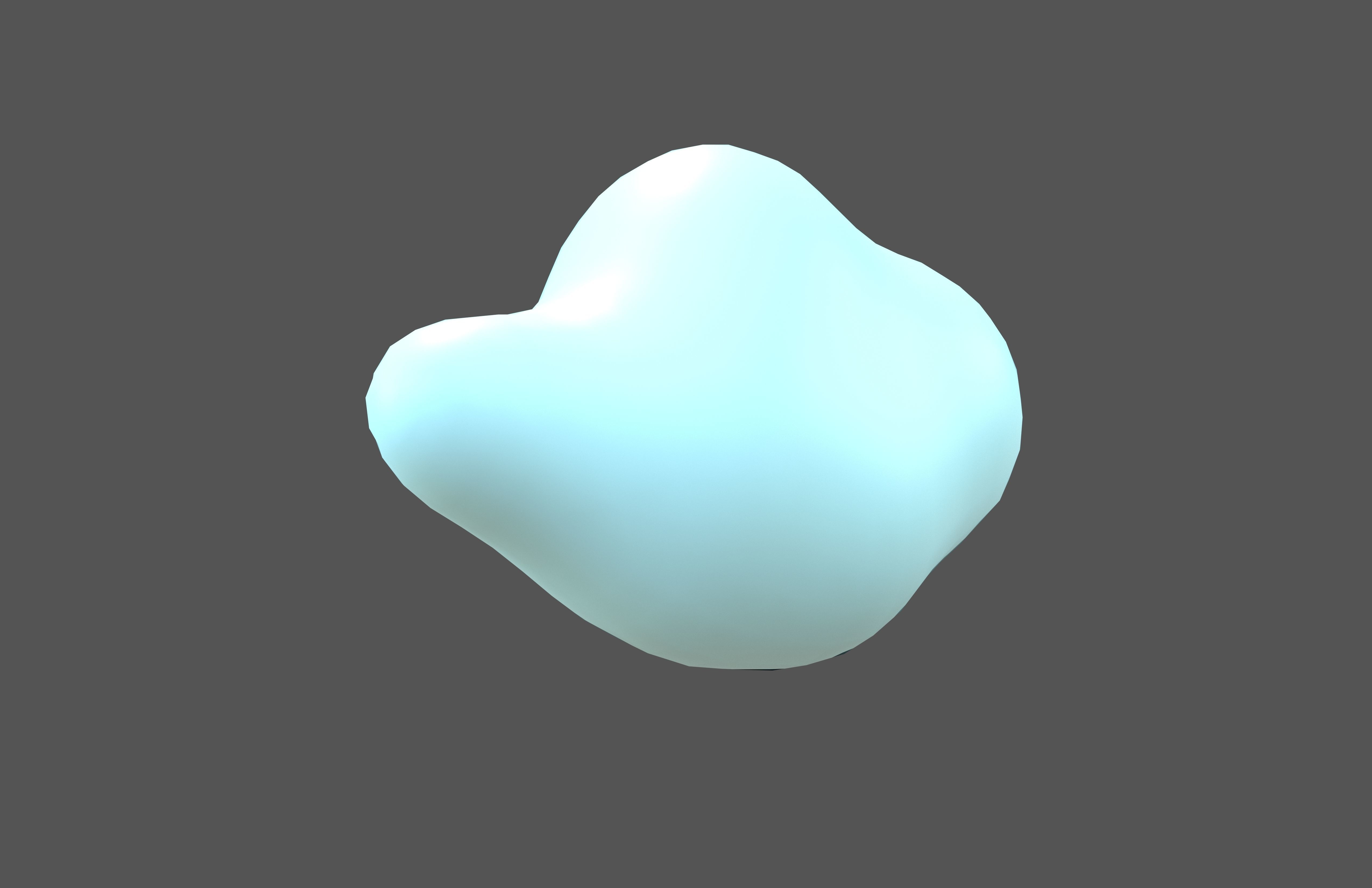 Cartoon Cloud v11 002 Low-poly 3D model_3