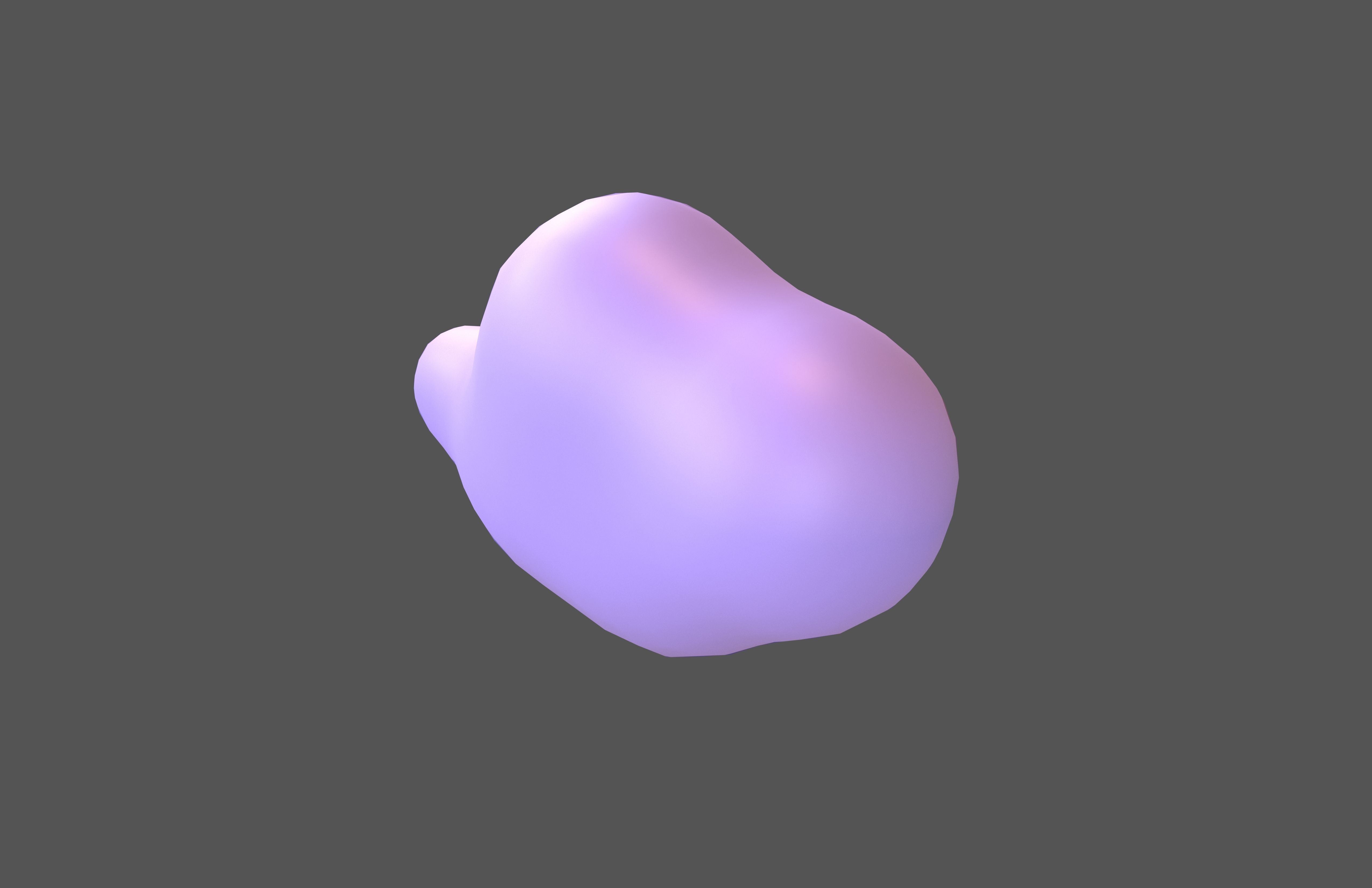 Cartoon Cloud v11 003 Low-poly 3D model_2