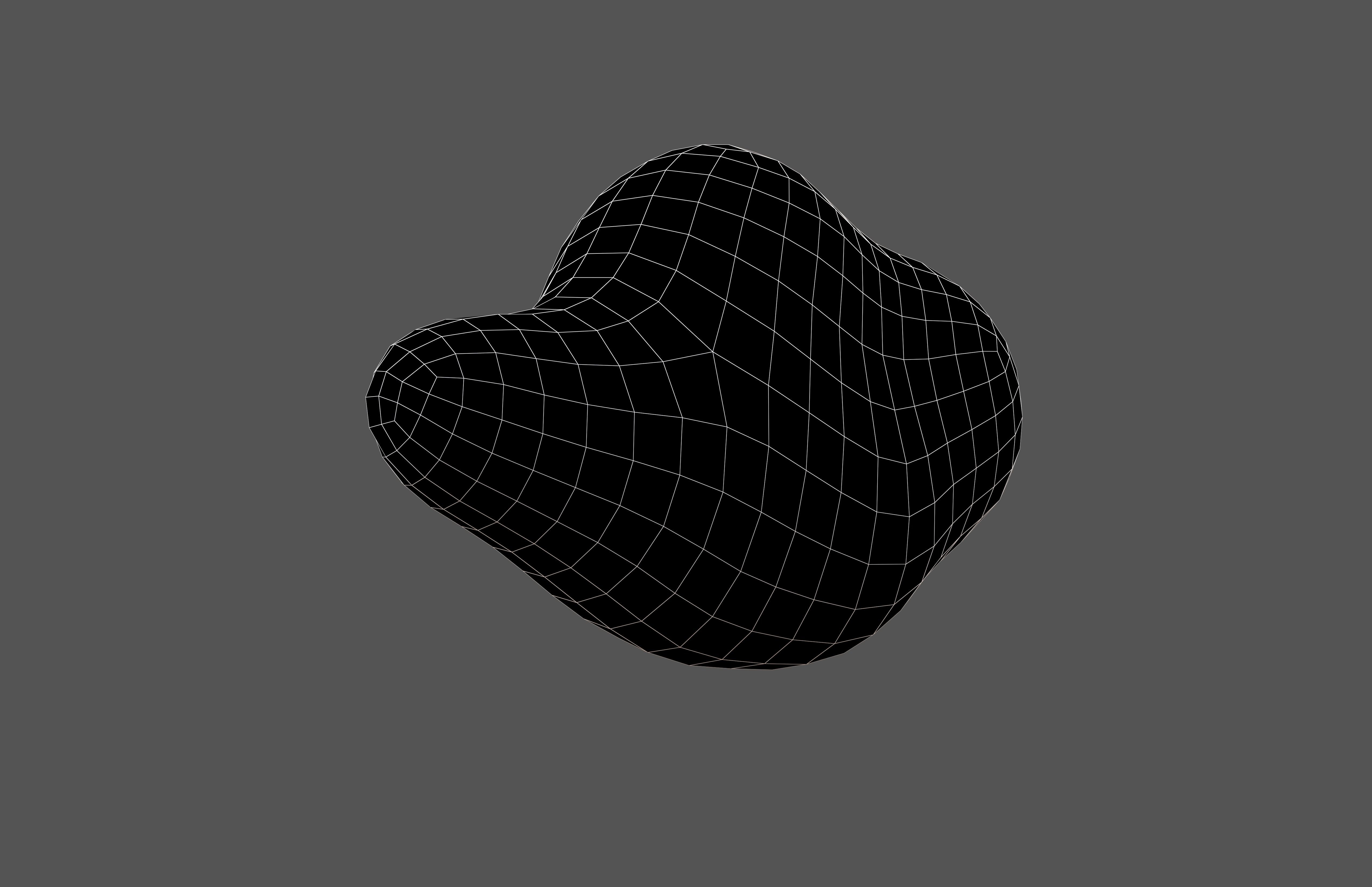 Cartoon Cloud v11 003 Low-poly 3D model_4