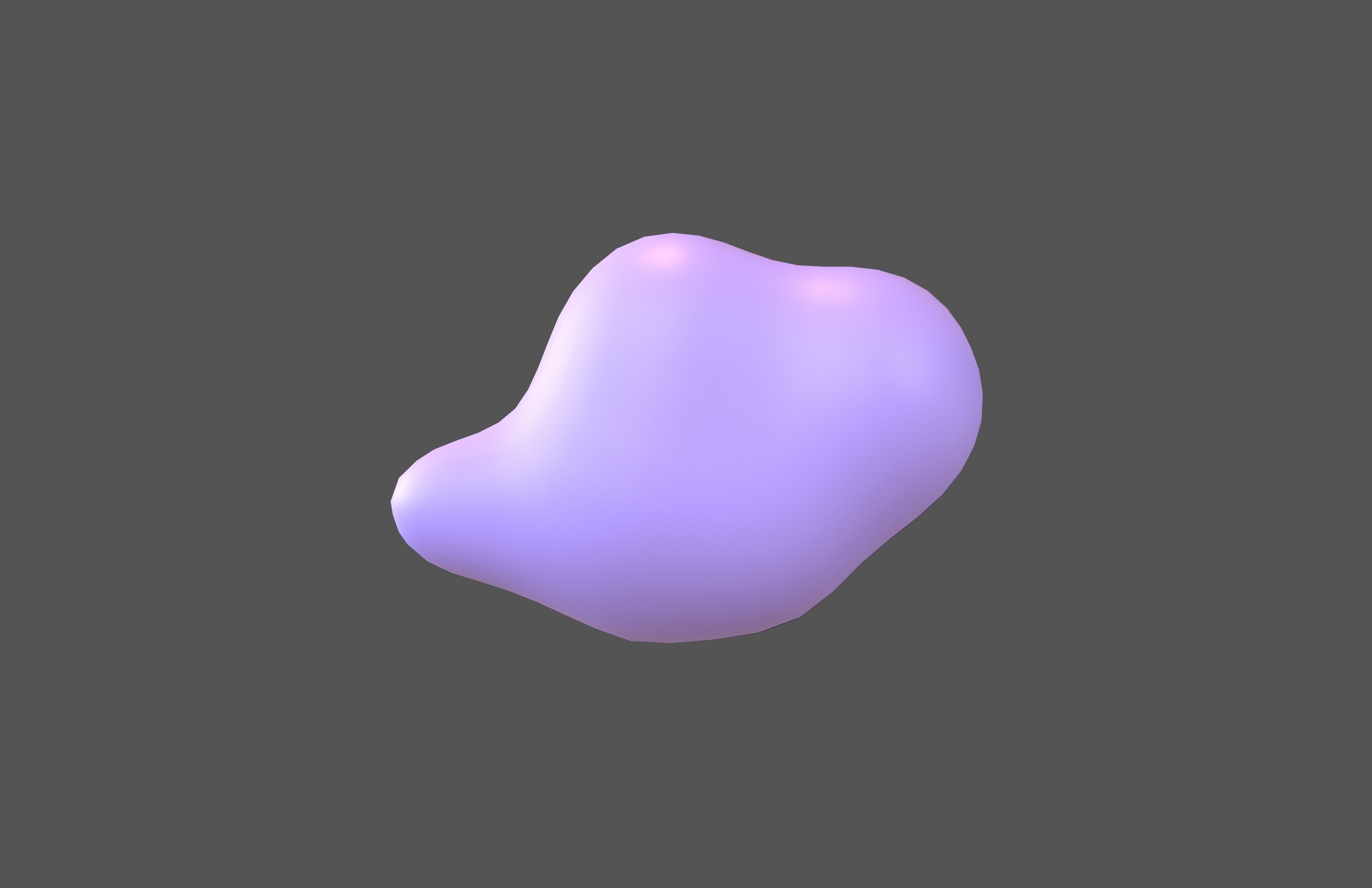 Cartoon Cloud v11 003 Low-poly 3D model_1