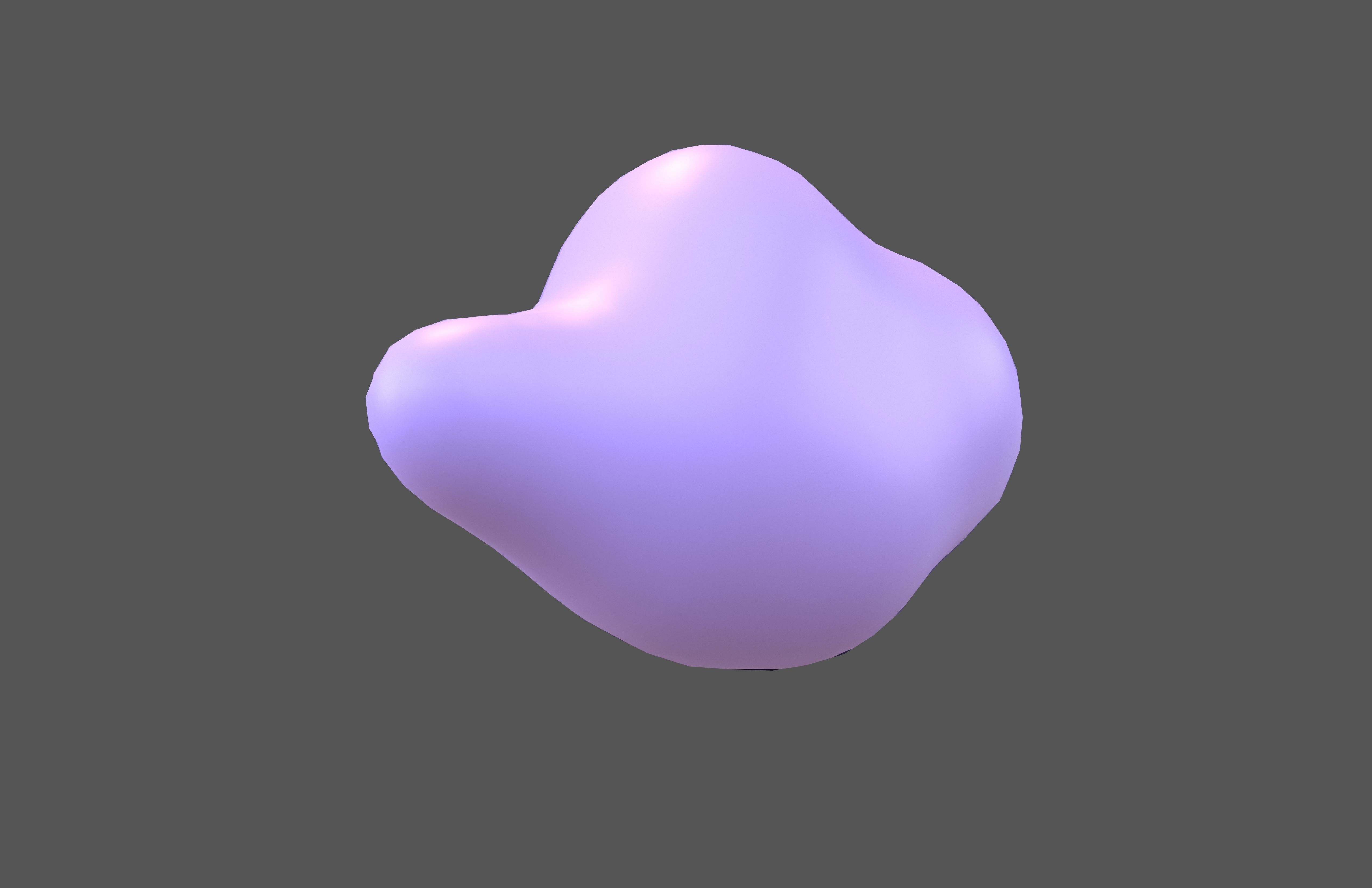 Cartoon Cloud v11 003 Low-poly 3D model_3