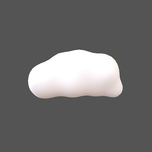 Cartoon Cloud v12 001 Low-poly 3D model