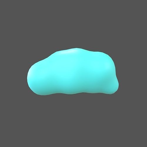 Cartoon Cloud v12 004 Low-poly 3D model