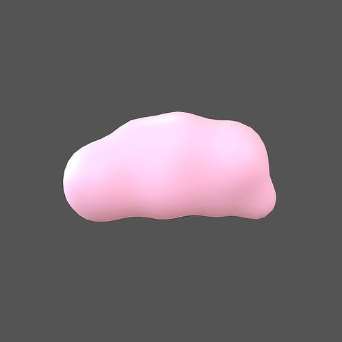 Cartoon Cloud v12 005 Low-poly 3D model